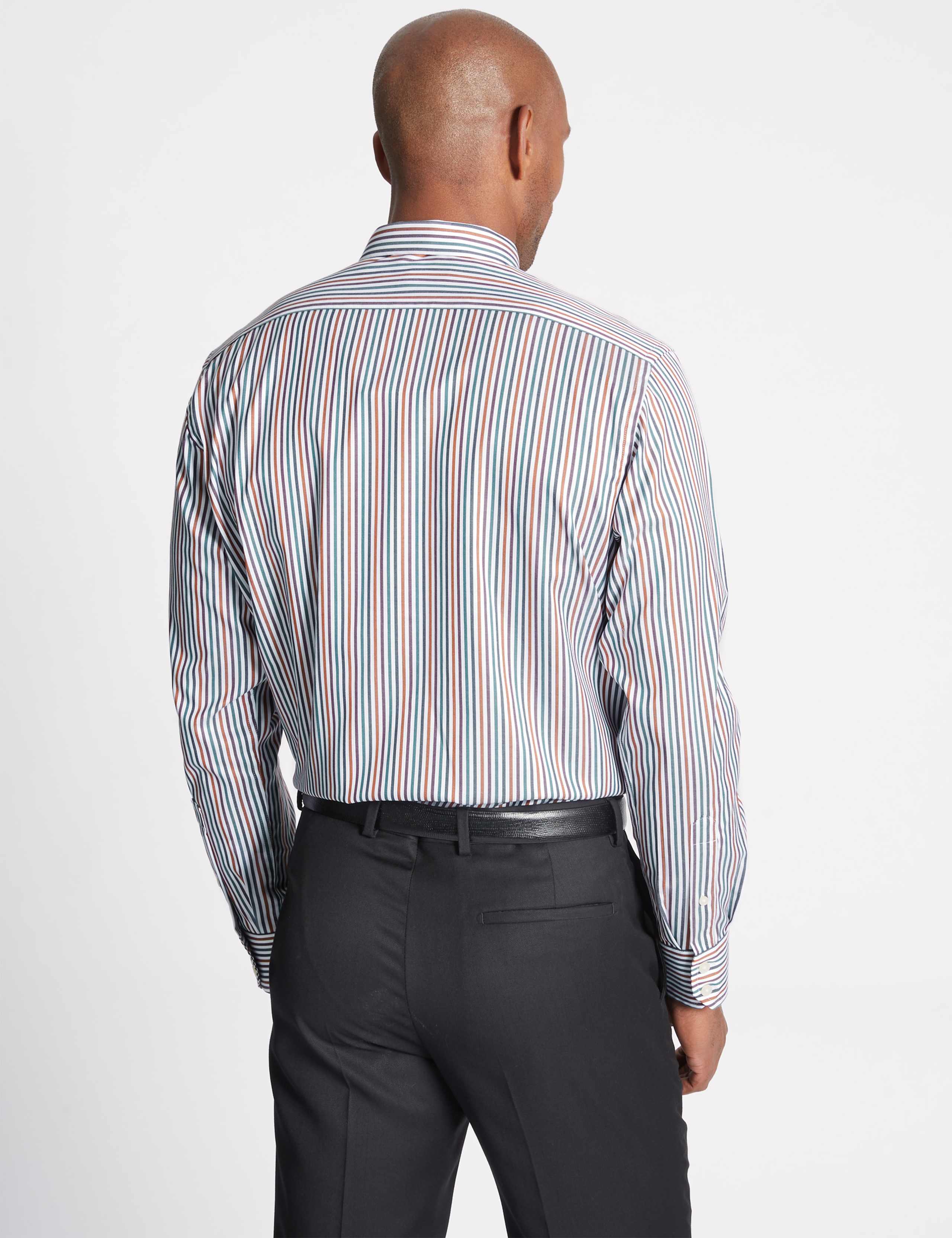 Luxury Pure Cotton Striped Shirt 3 of 4