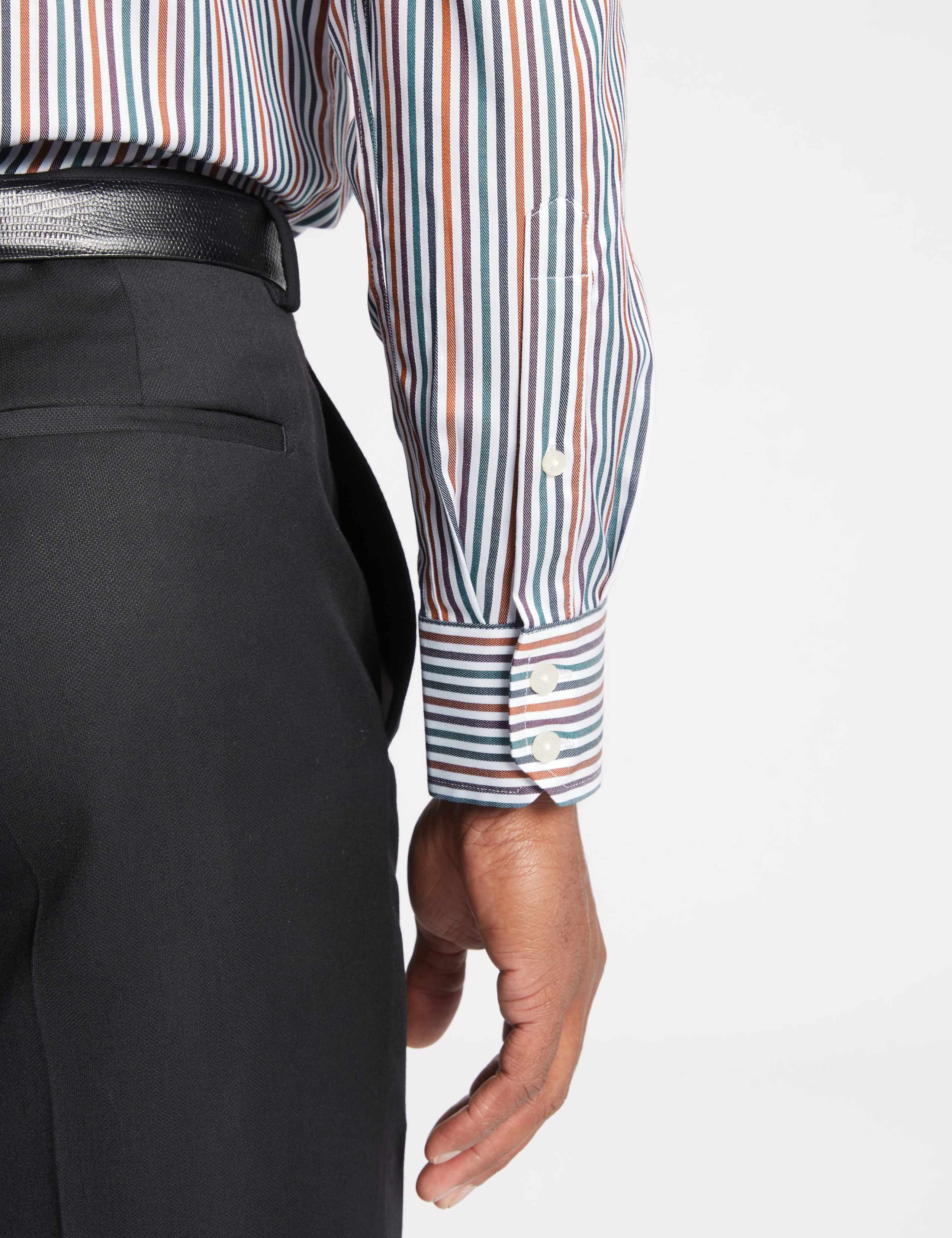 Luxury Pure Cotton Striped Shirt 4 of 4