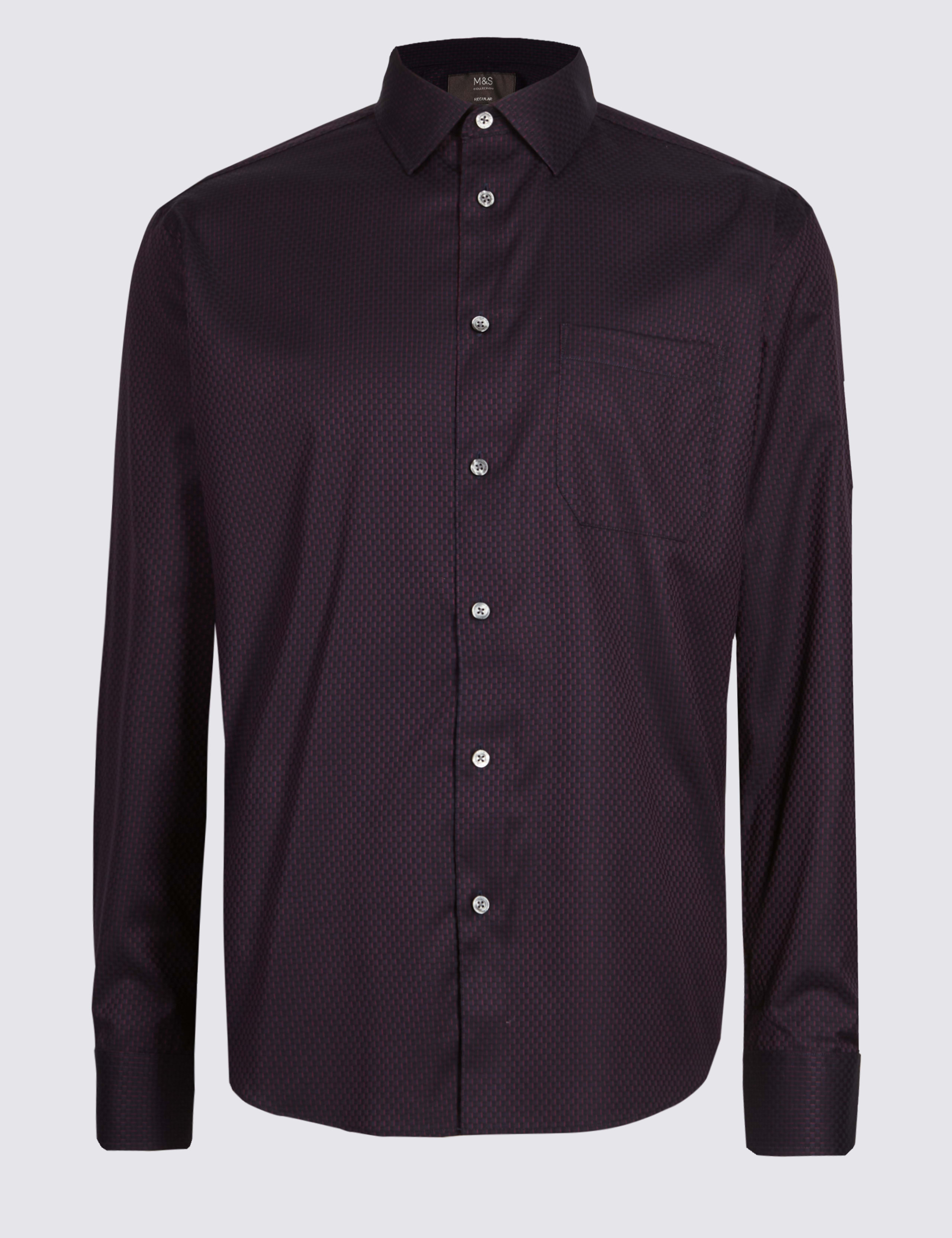 Luxury Pure Cotton Textured Shirt 2 of 2