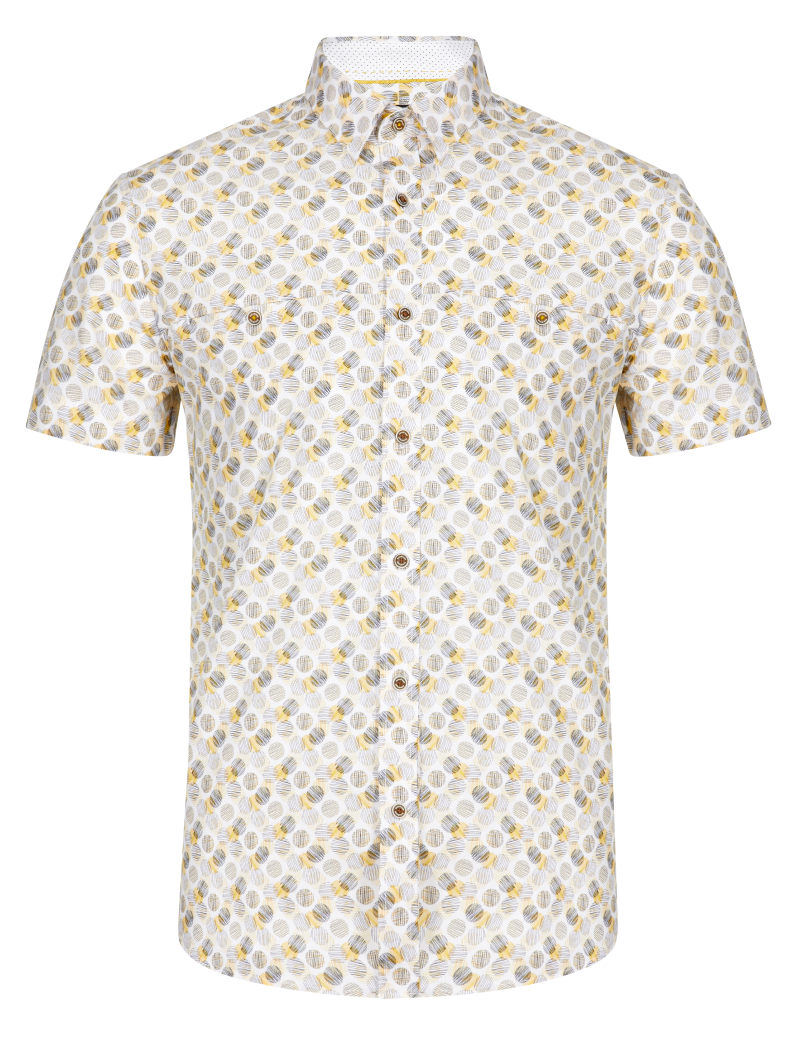 Supima® Pure Cotton Slim Fit Circle Print Shirt 2 of 4