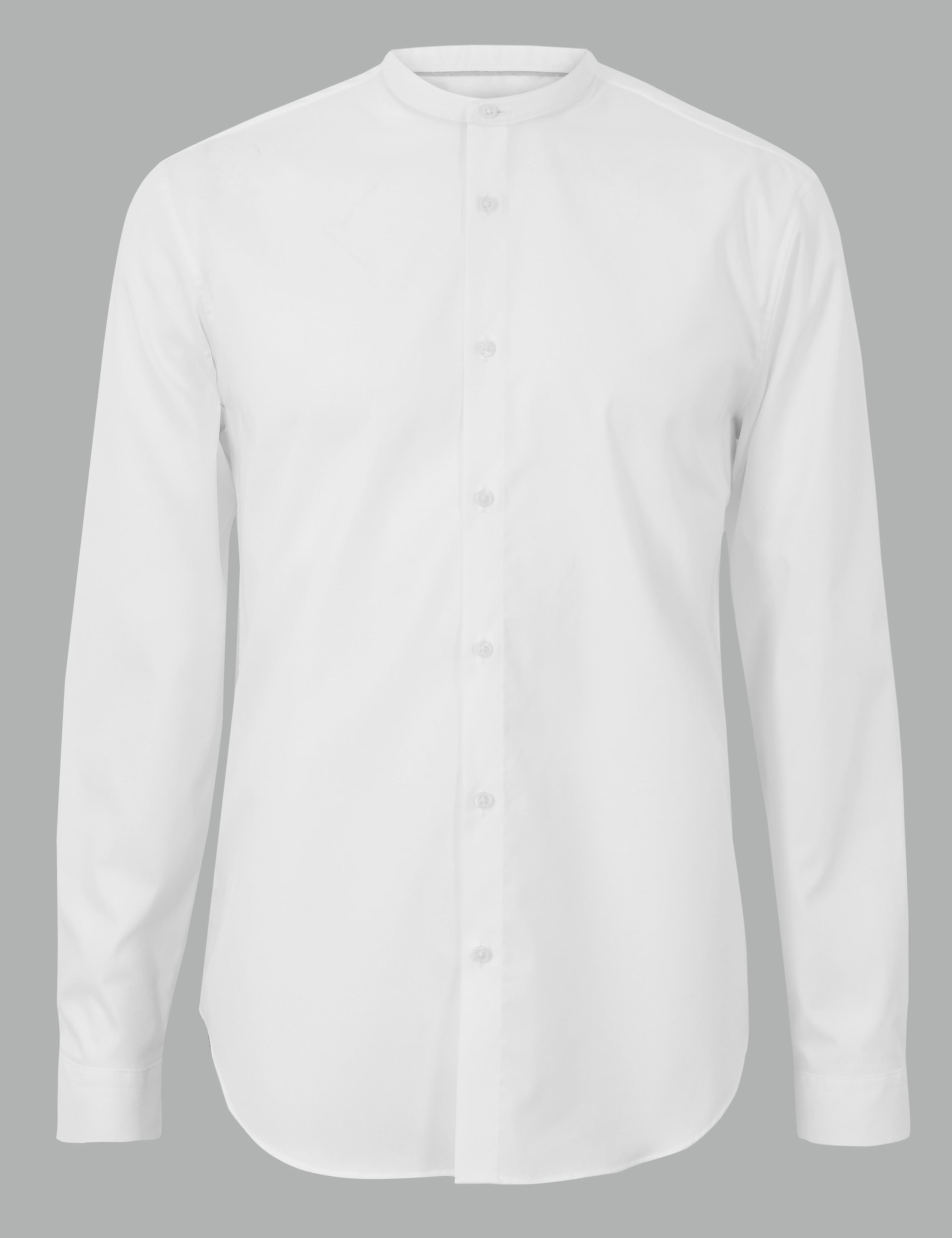 Cotton Rich Grandad Shirt with Stretch 2 of 4