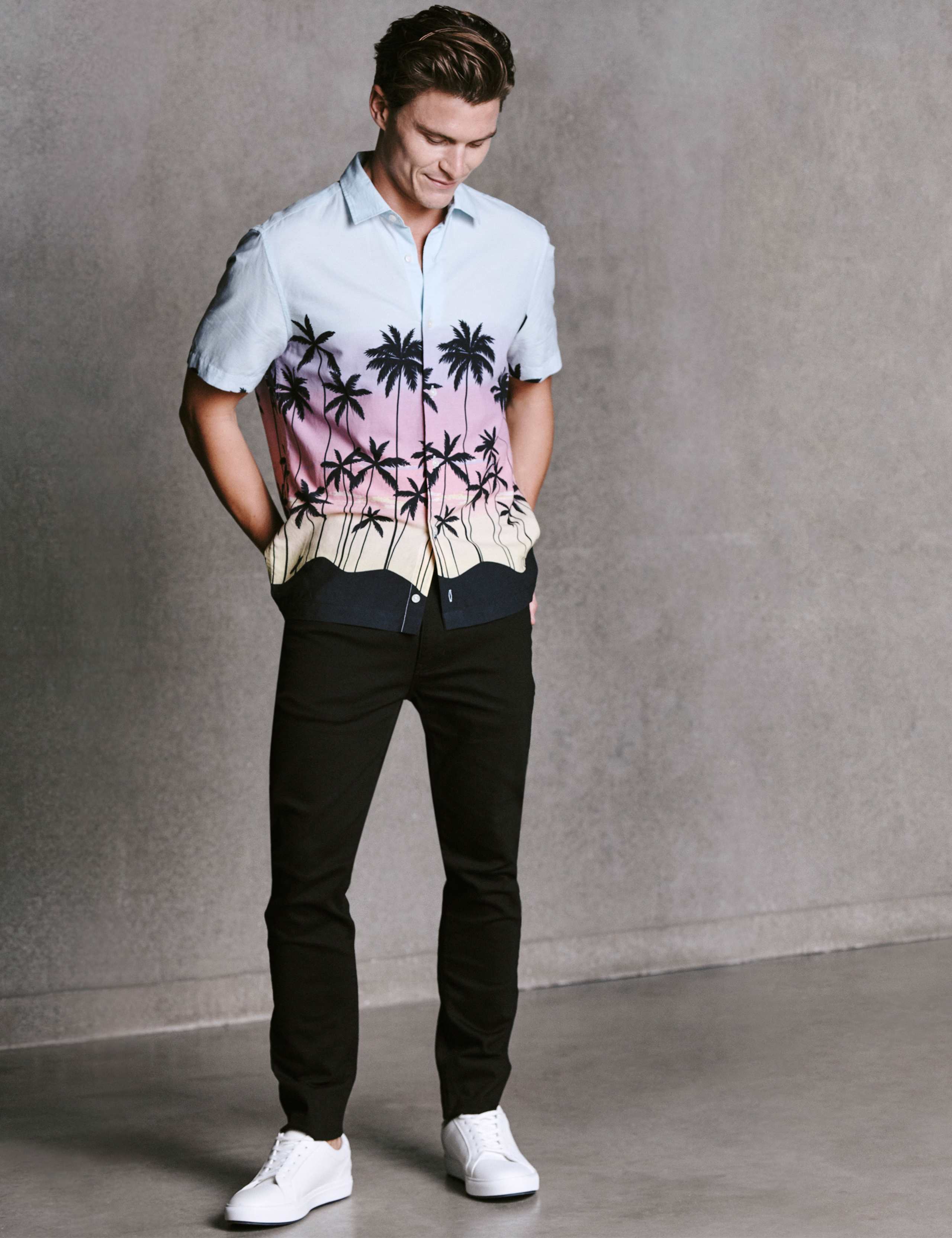 Cotton Rich Palm Print Shirt 5 of 5
