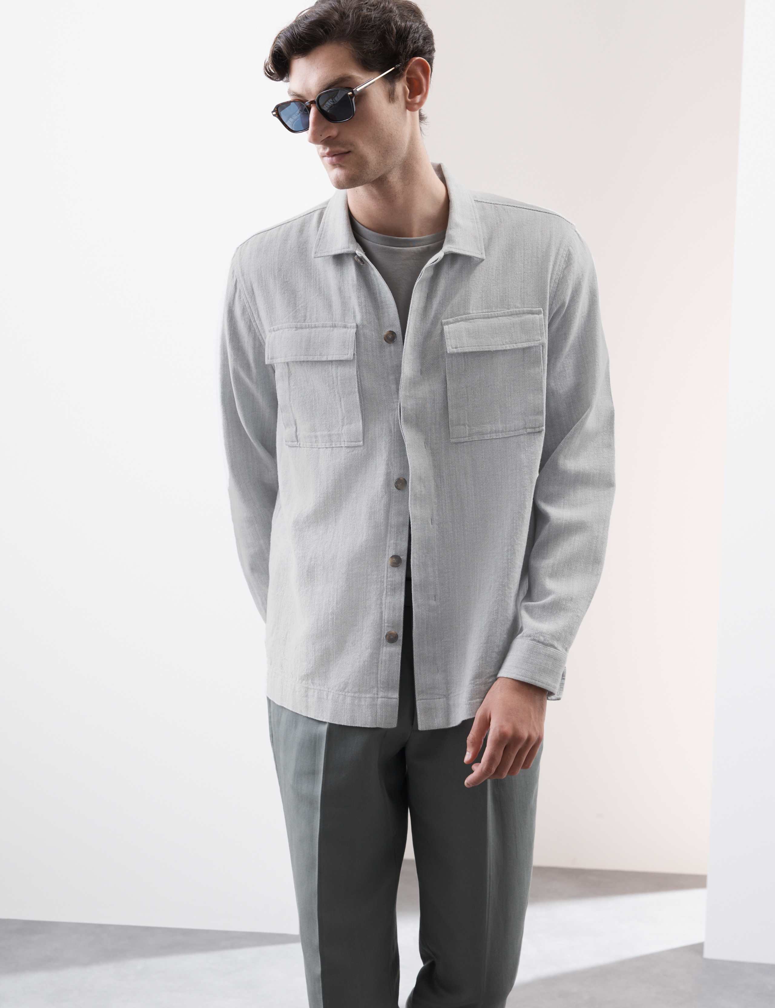 Cotton Linen Blend Overshirt 5 of 7