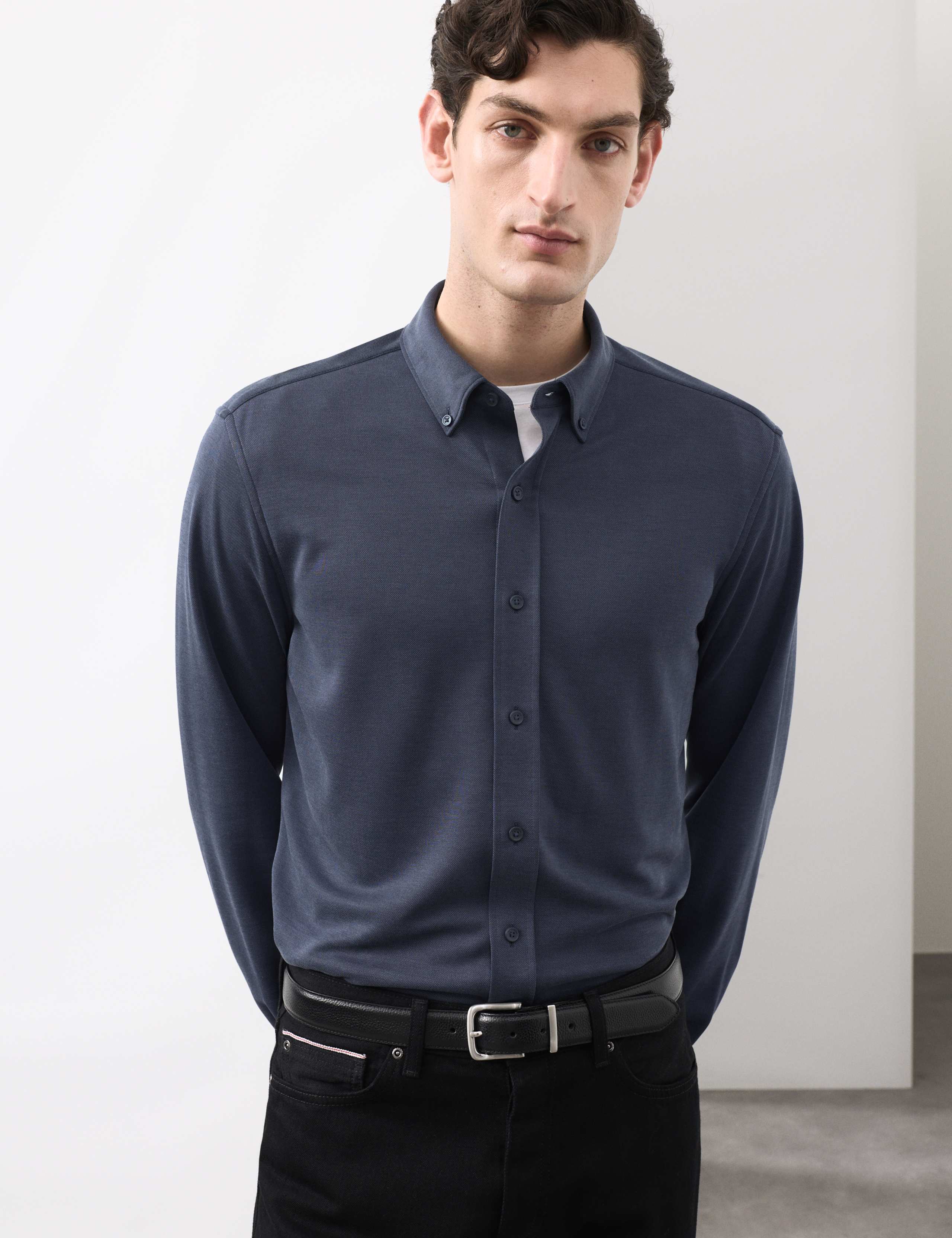 Regular Fit Easy Iron Modal Rich Shirt 5 of 6
