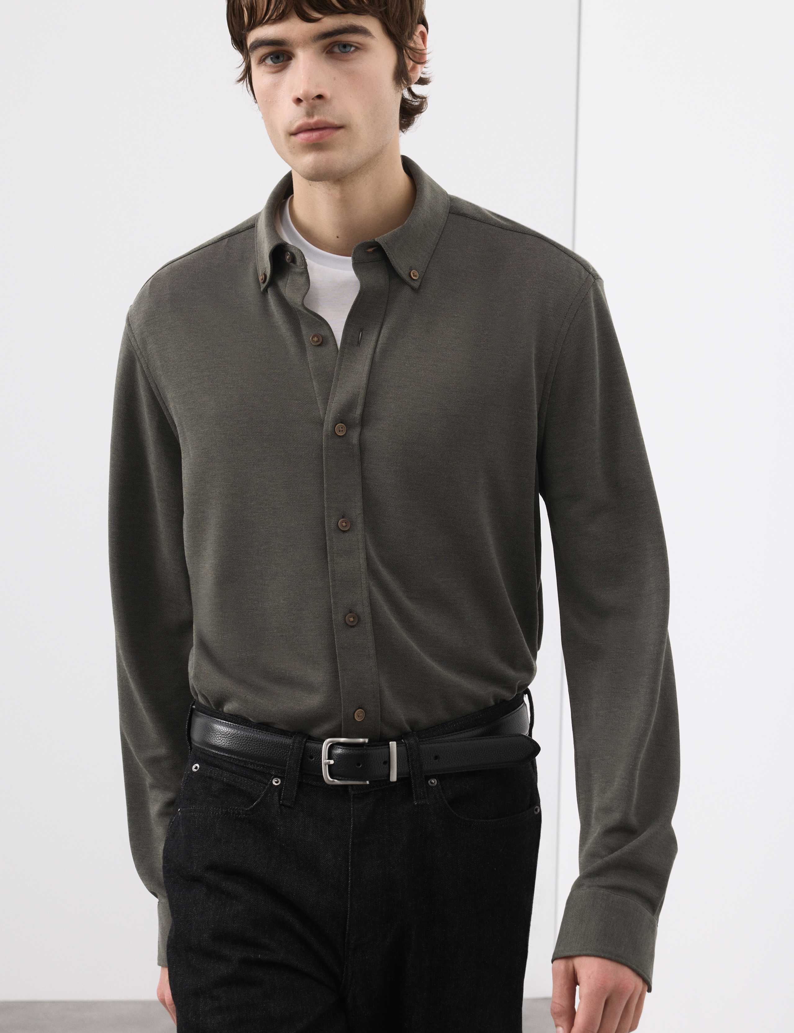 Regular Fit Easy Iron Modal Rich Shirt 4 of 7