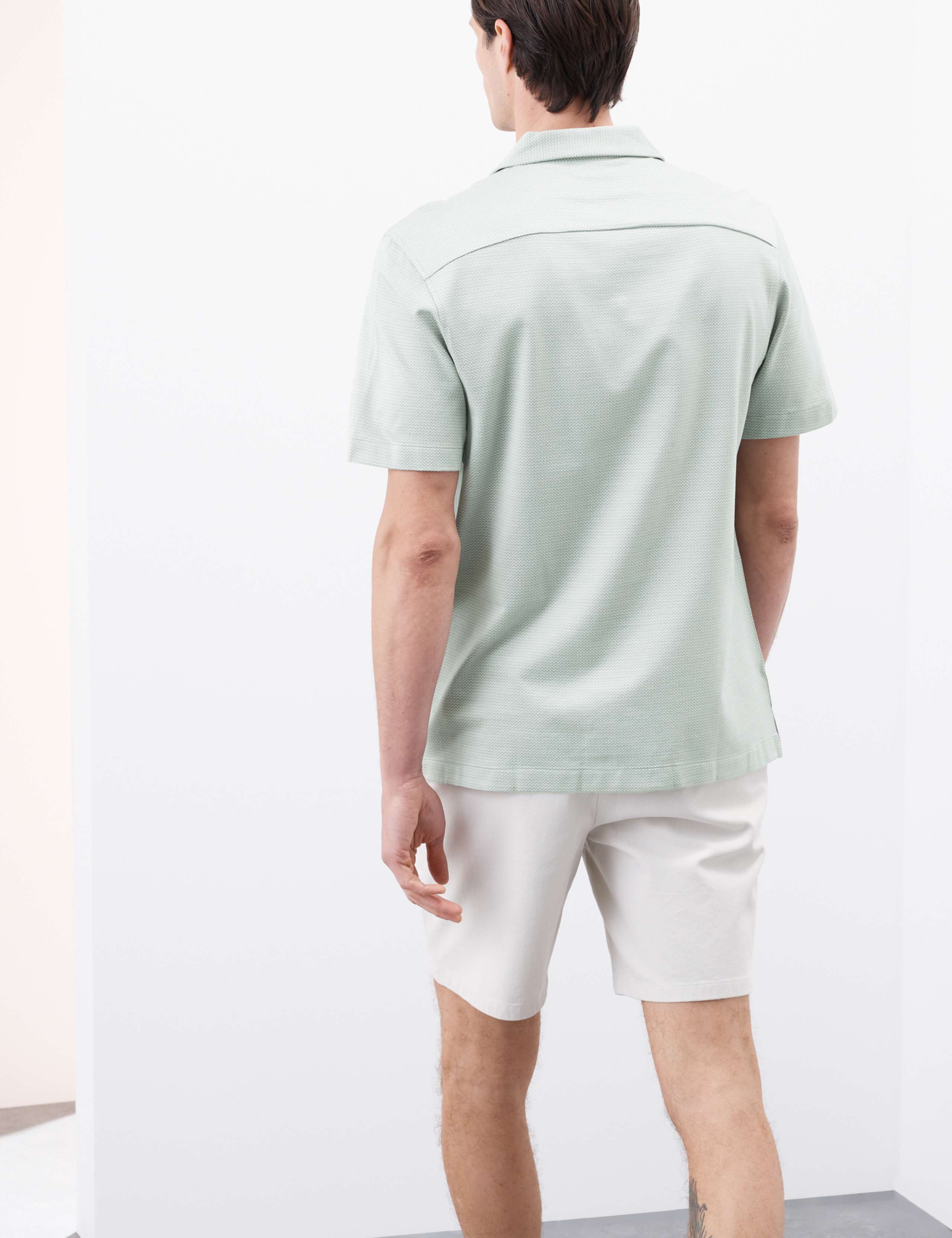 Pure Cotton Textured Cuban Collar Shirt 6 of 7