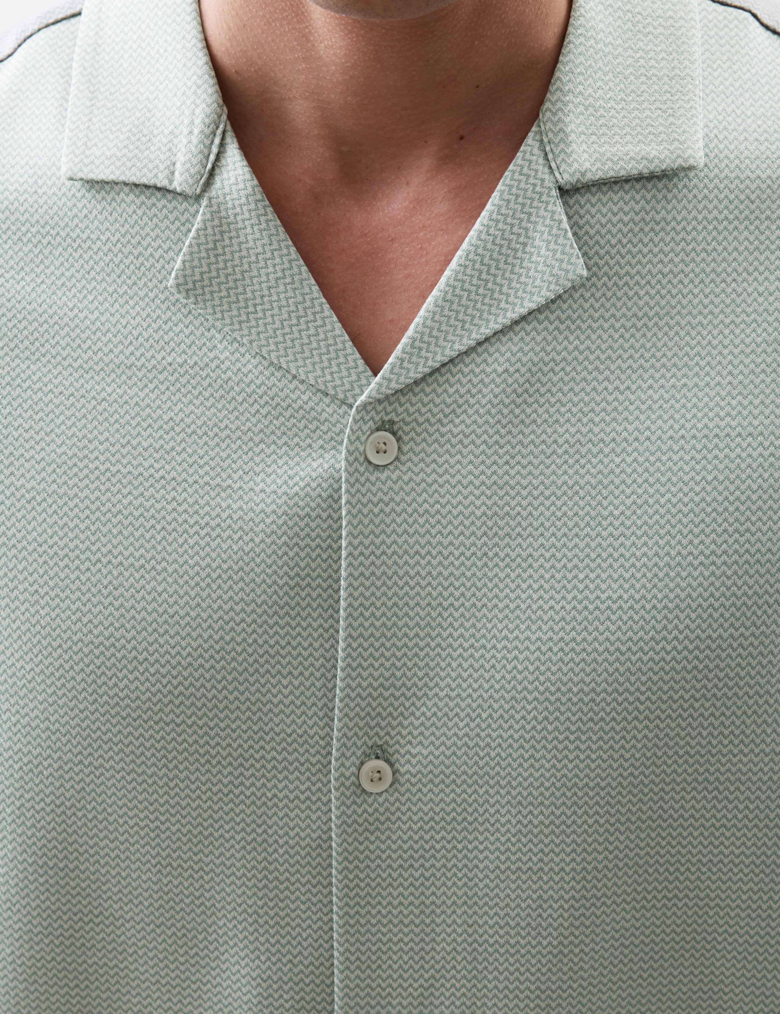 Pure Cotton Textured Cuban Collar Shirt 7 of 7