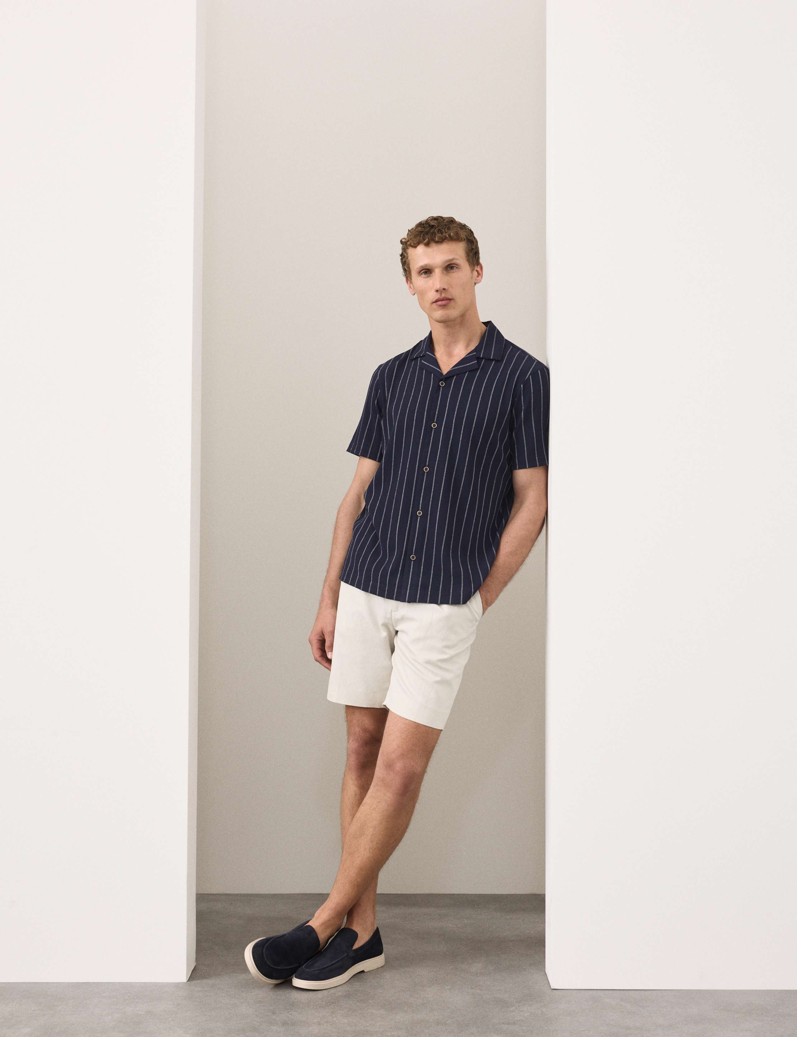 Striped Crinkle Seersucker Short Sleeve Shirt 7 of 7