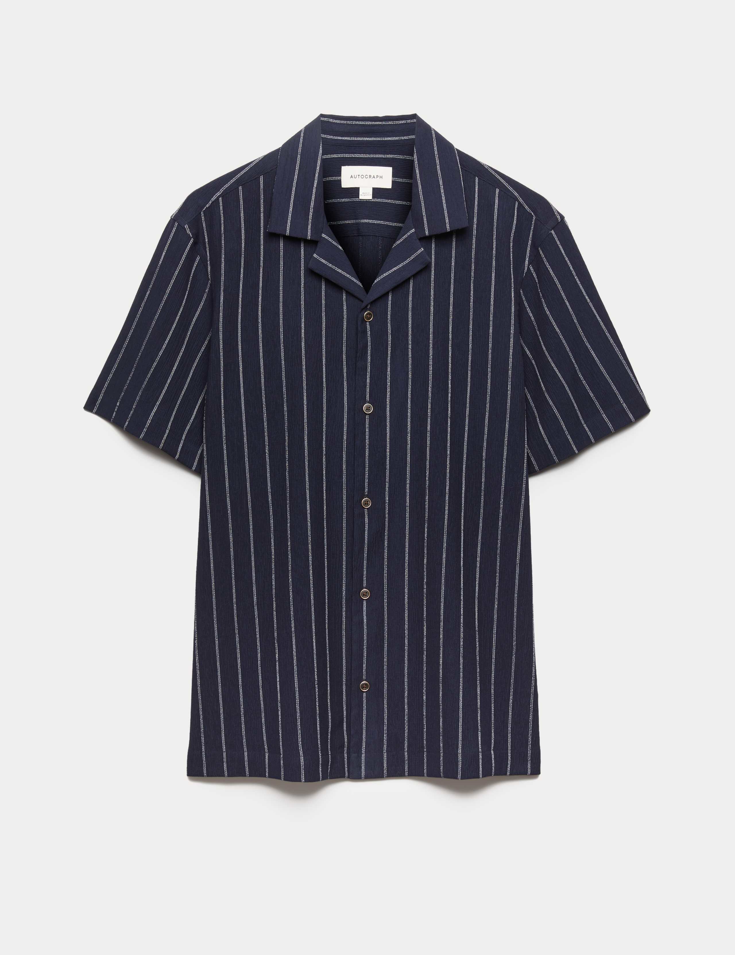 Striped Crinkle Seersucker Short Sleeve Shirt 2 of 7