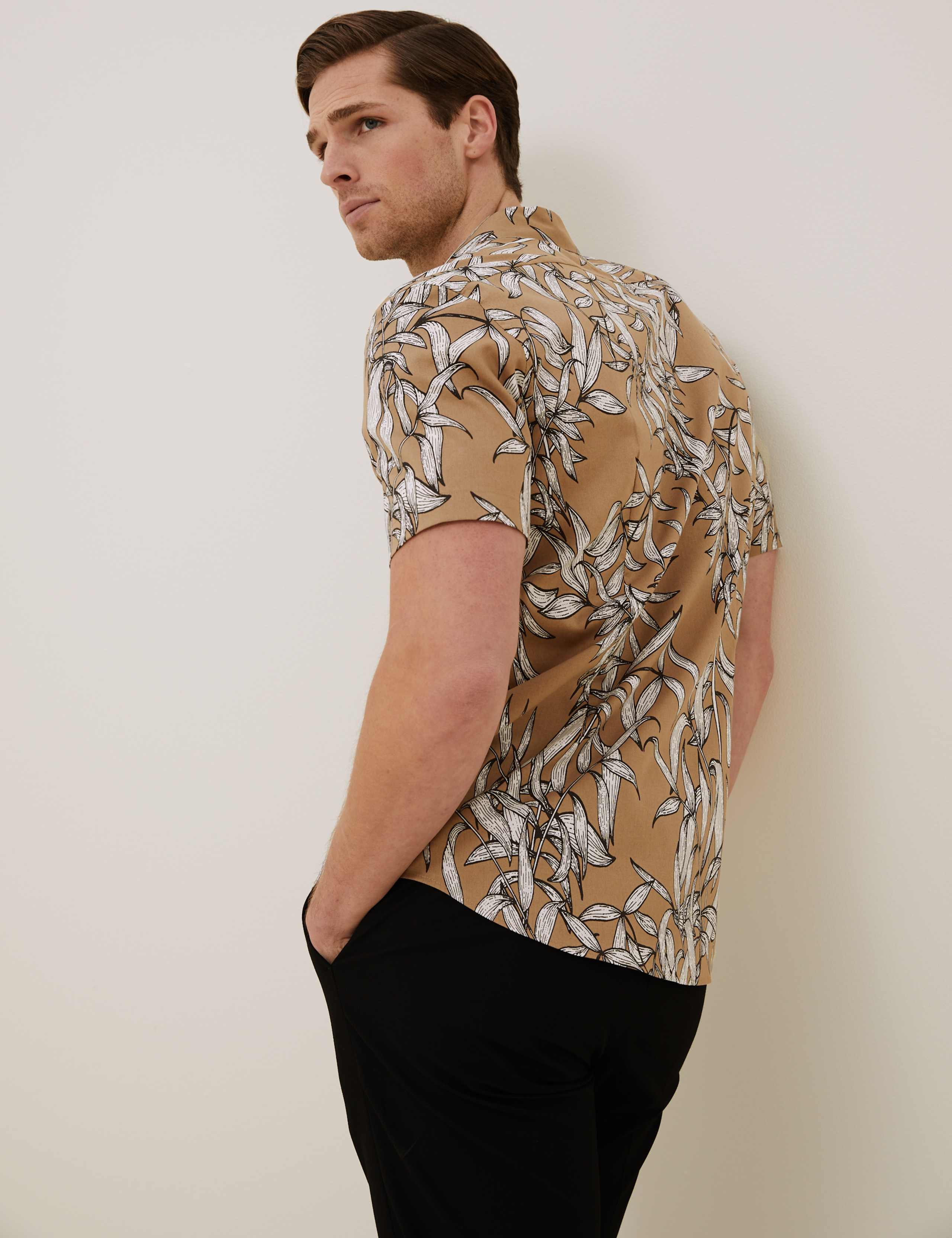 Cotton Print Revere Shirt 4 of 7
