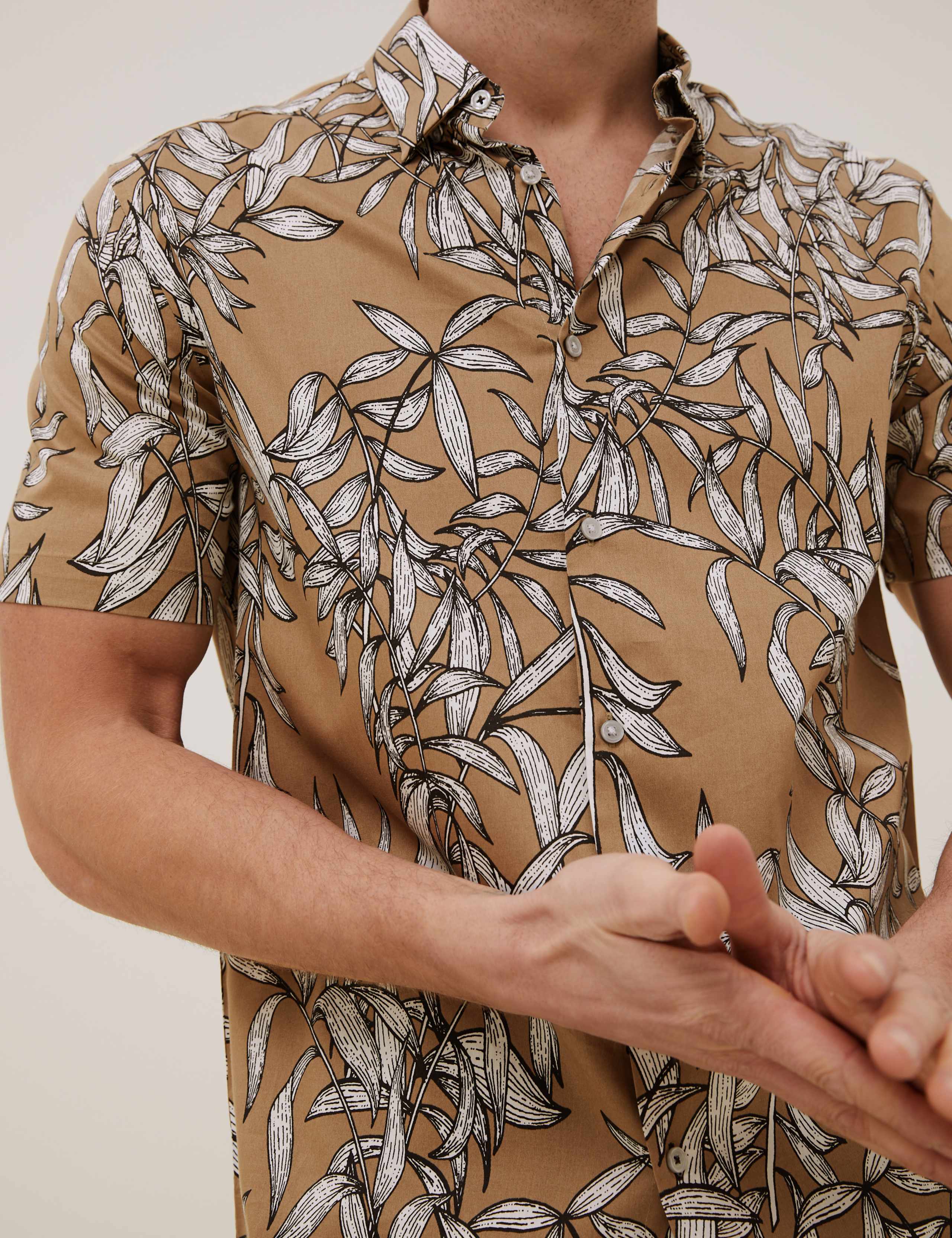 Cotton Print Revere Shirt 5 of 7
