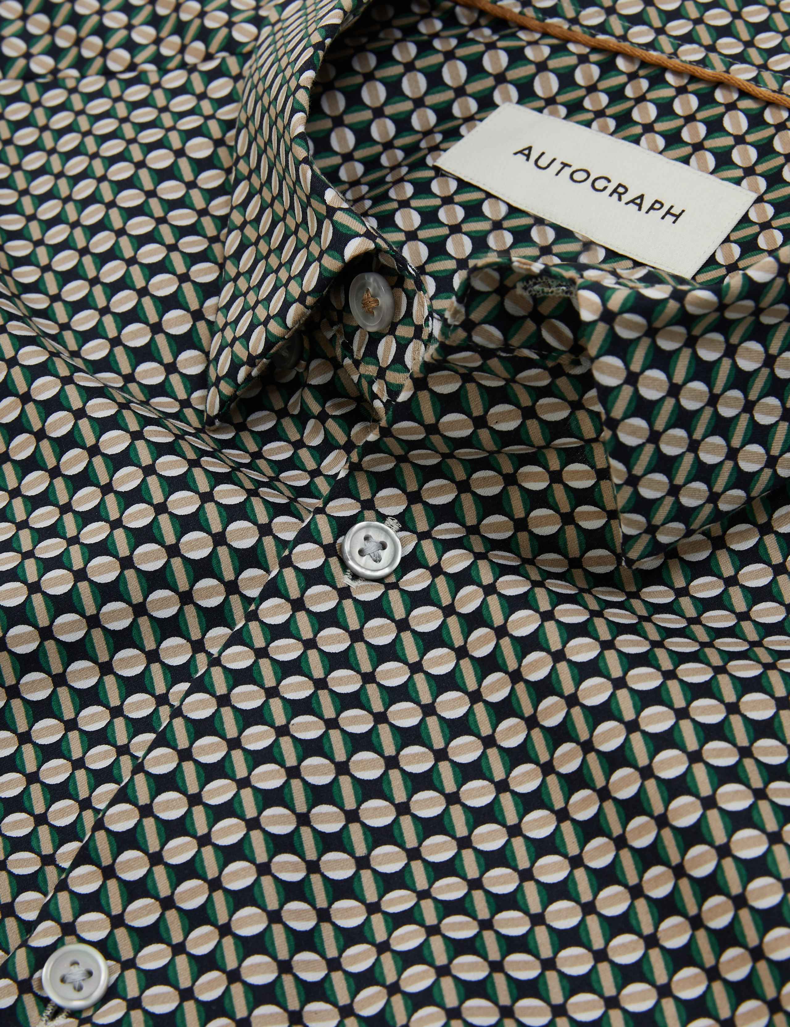 Cotton Geometric Print Shirt 6 of 7