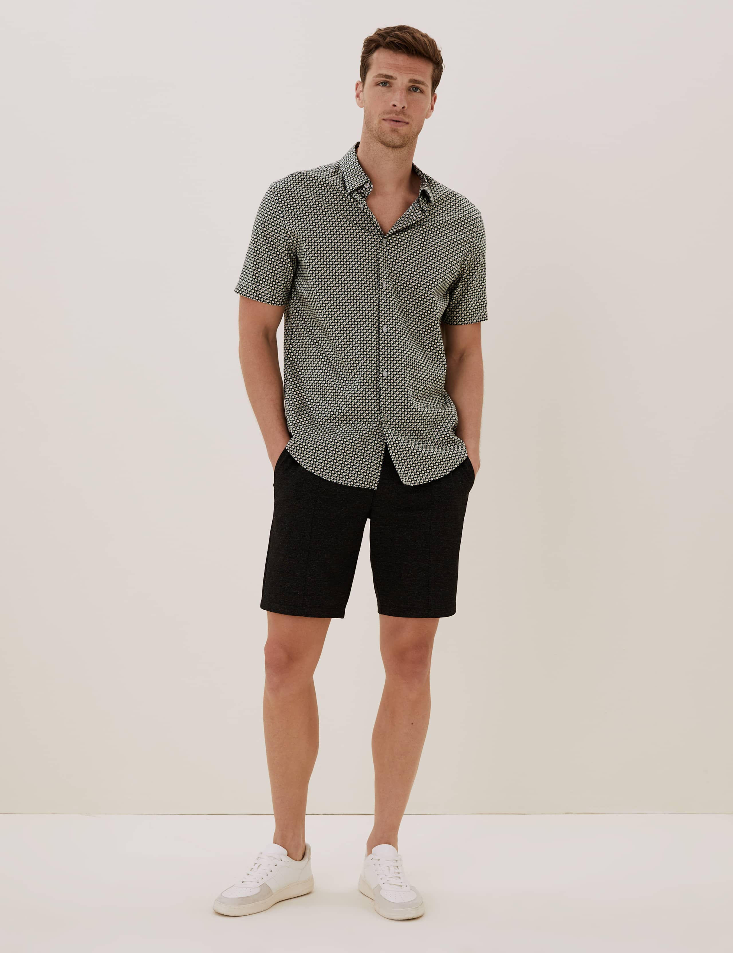 Cotton Geometric Print Shirt 7 of 7