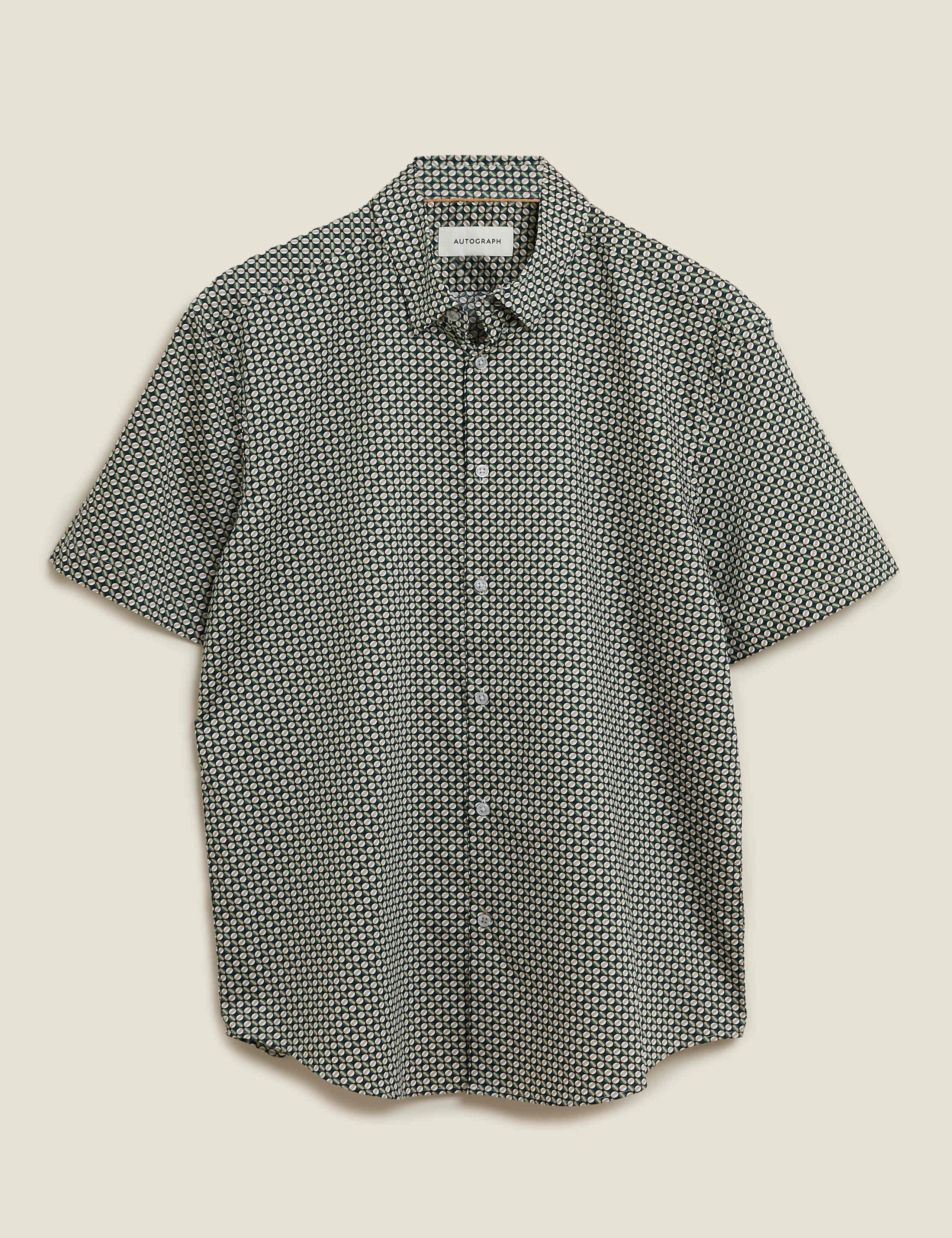 Cotton Geometric Print Shirt 2 of 7