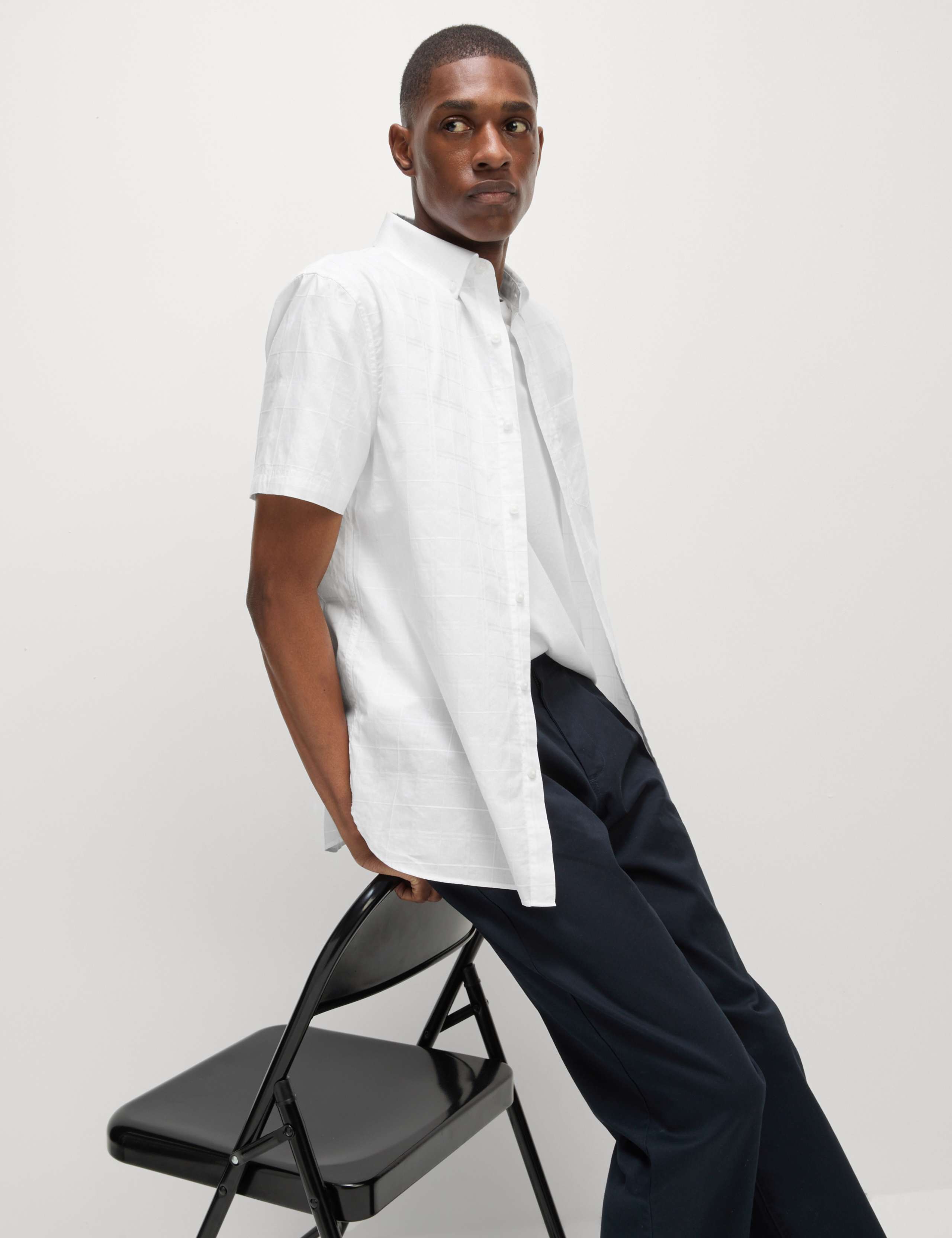 Easy Iron Pure Cotton Textured Shirt 6 of 6