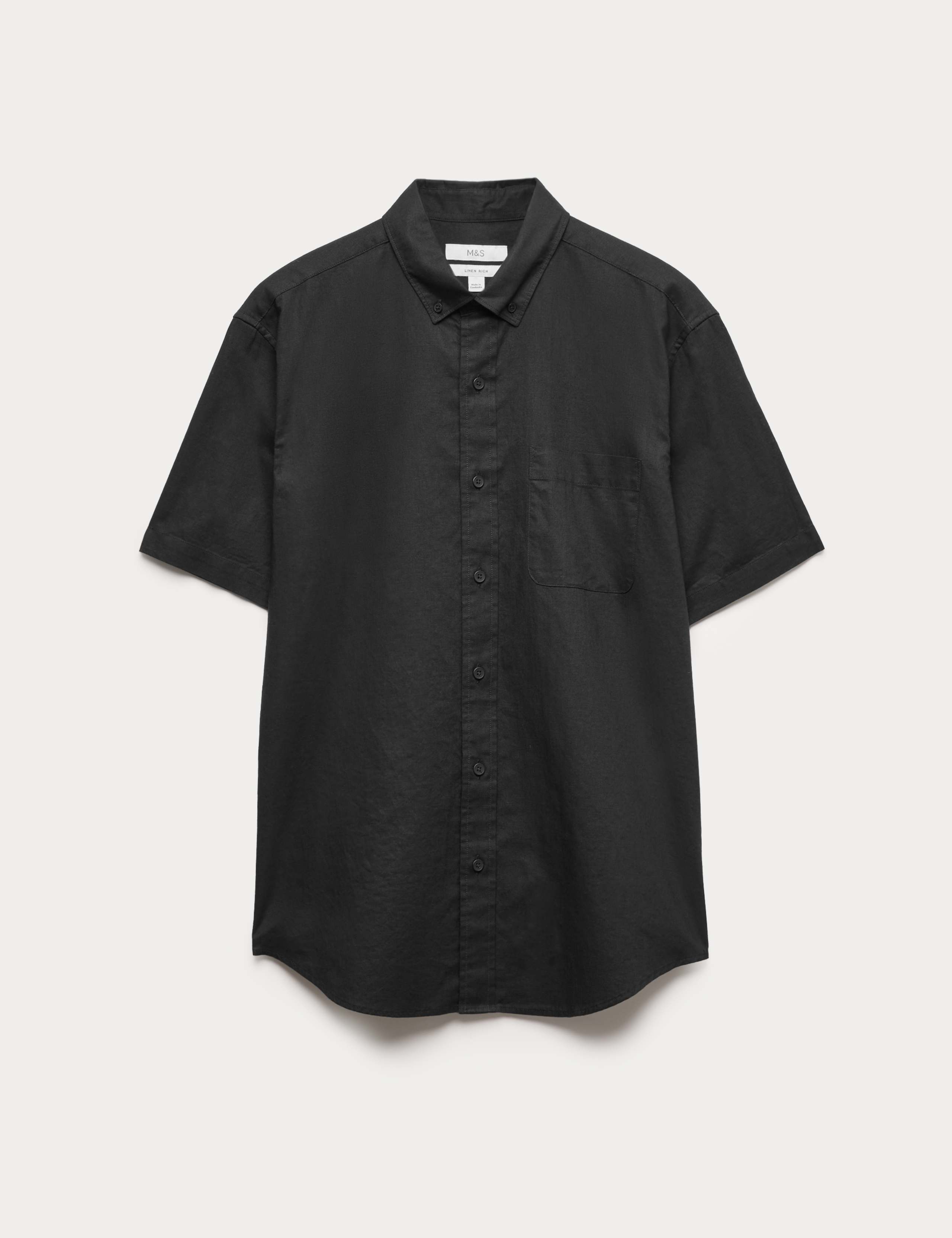 Regular Fit Linen Rich Short Sleeve Shirt 2 of 5