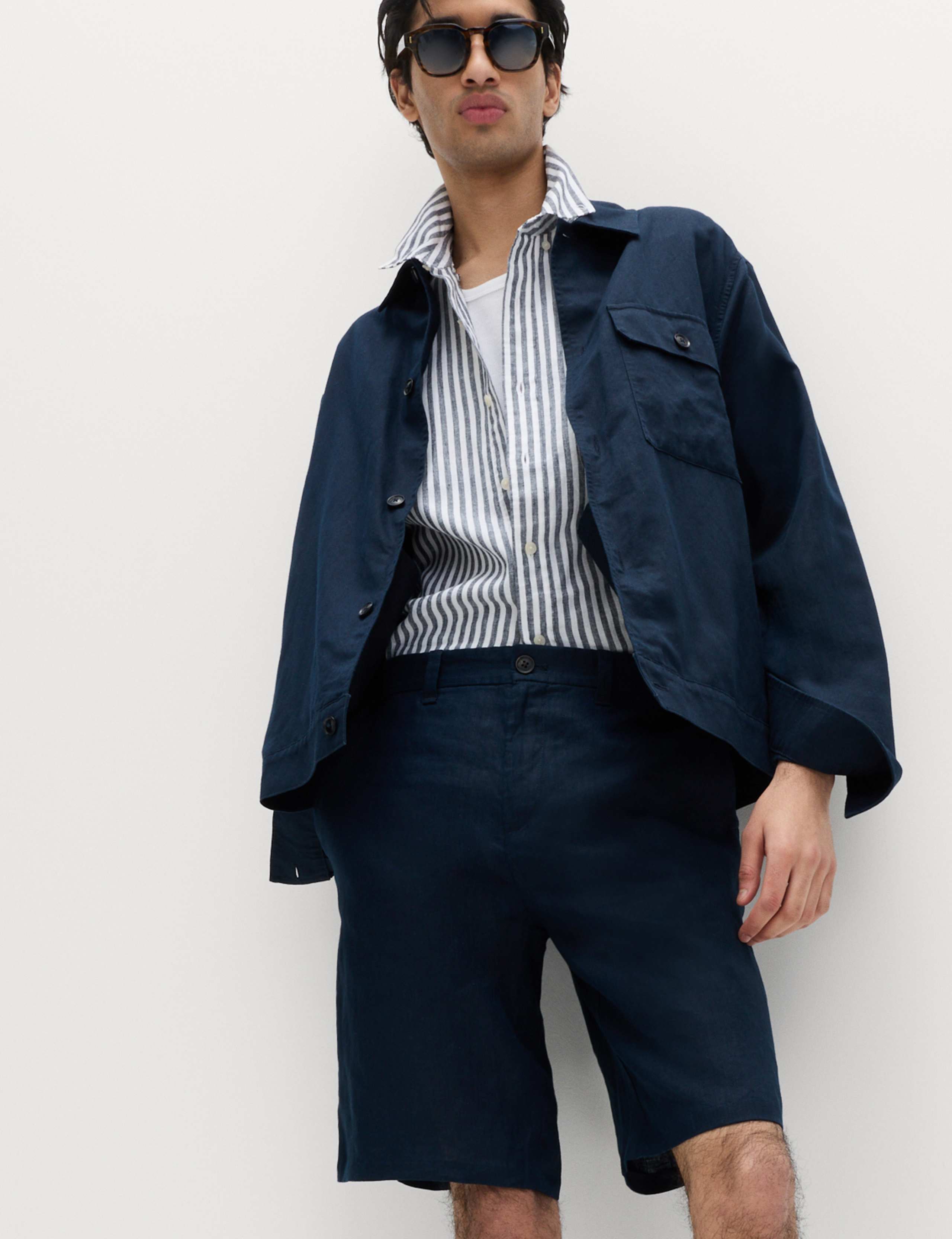 Regular Fit Linen Rich Short Sleeve Shirt 5 of 7