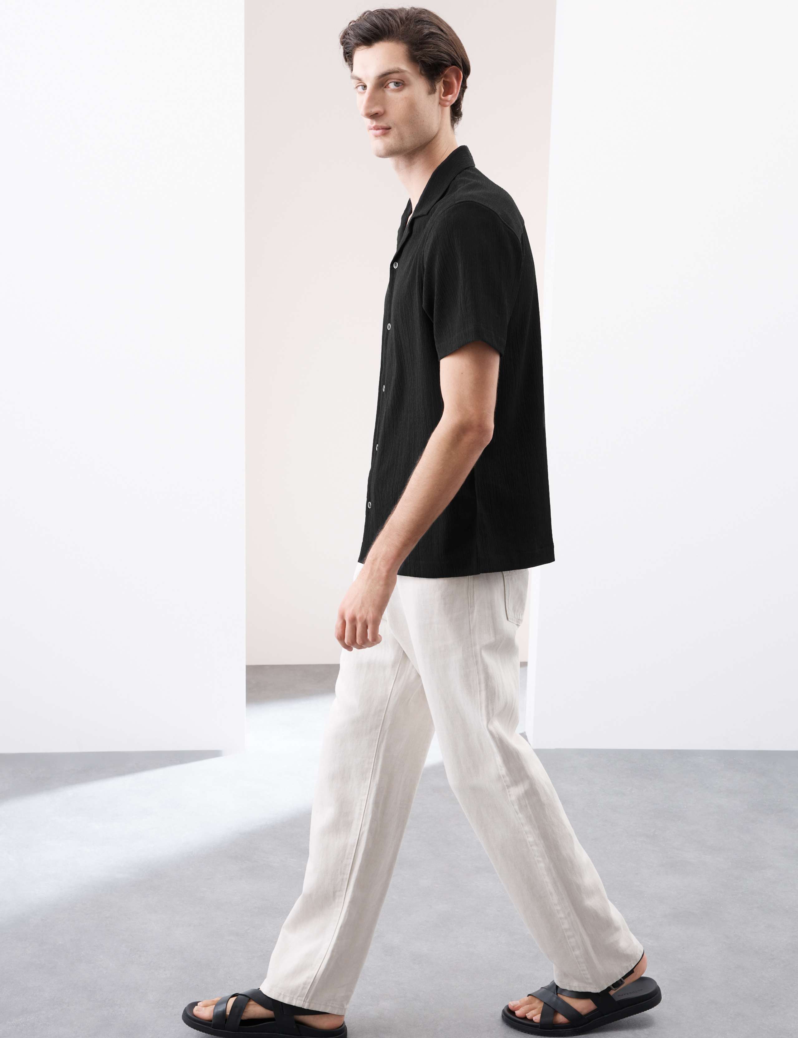 Relaxed Fit Crinkle Seersucker Shirt 5 of 7