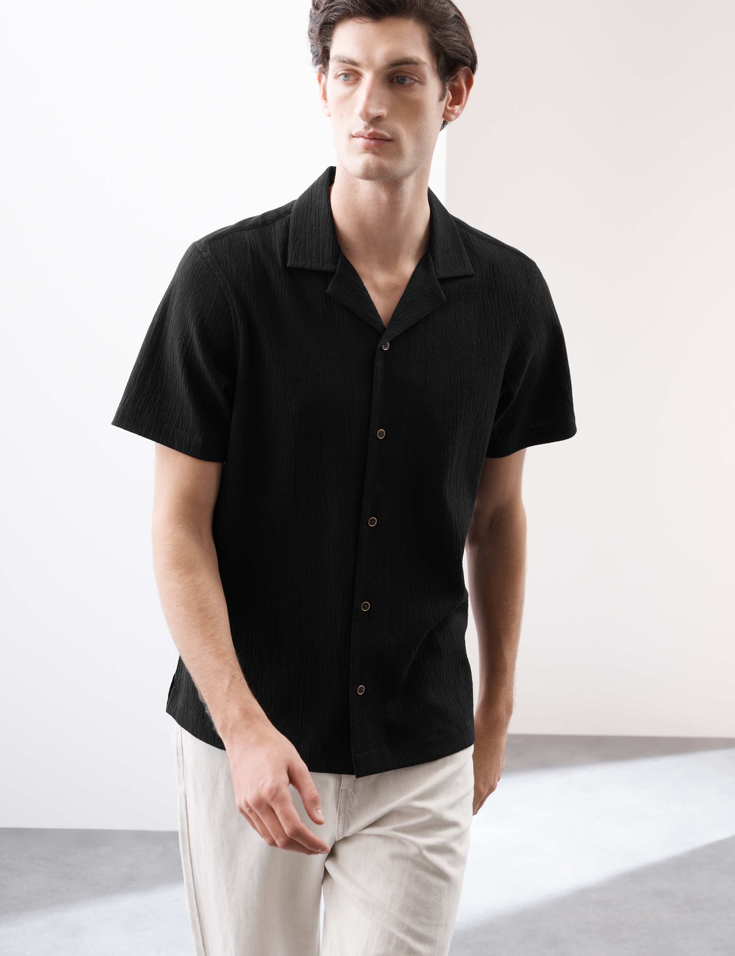 Relaxed Fit Crinkle Seersucker Shirt 6 of 7