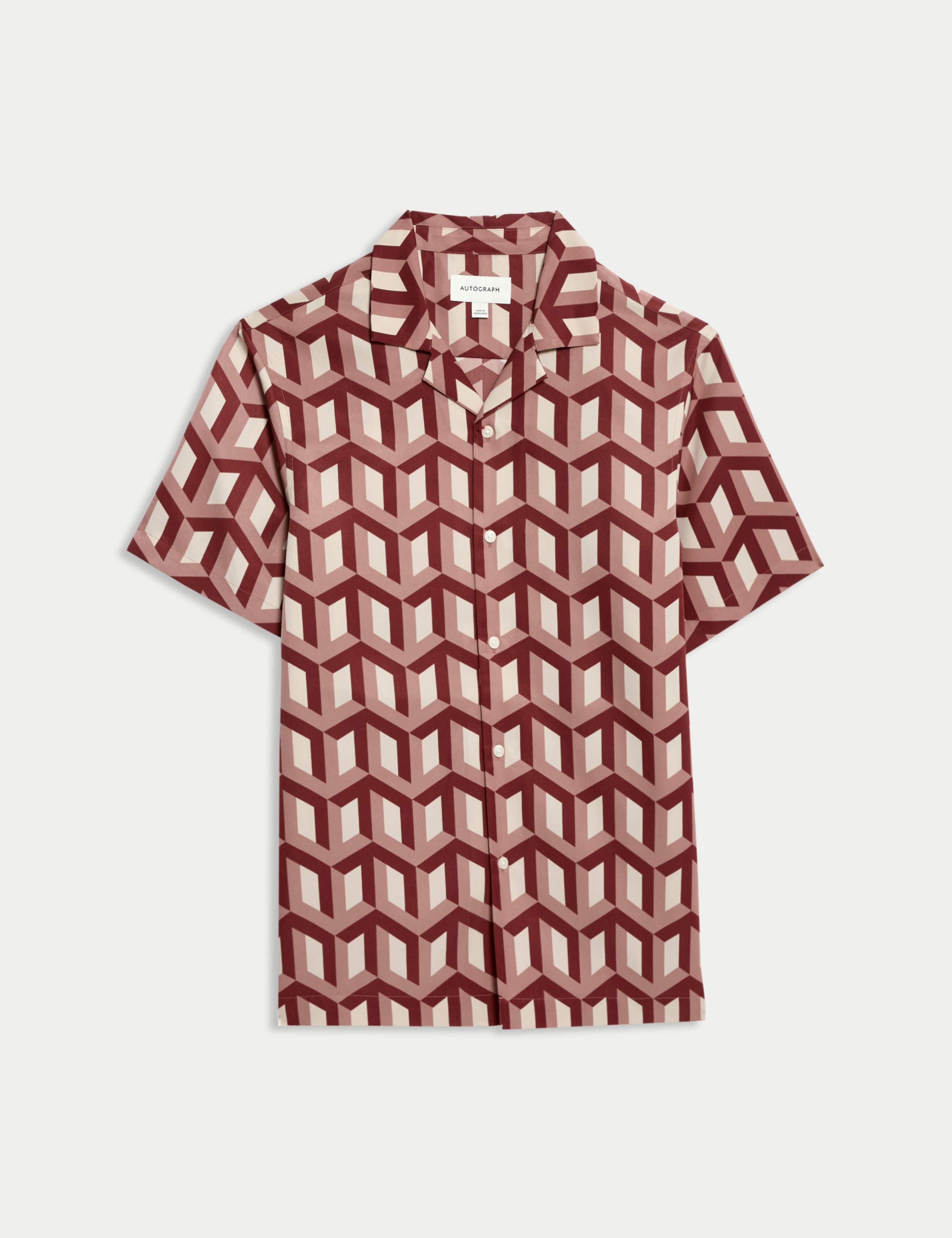 Regular Fit Short Sleeve Geometric Print Shirt 2 of 7