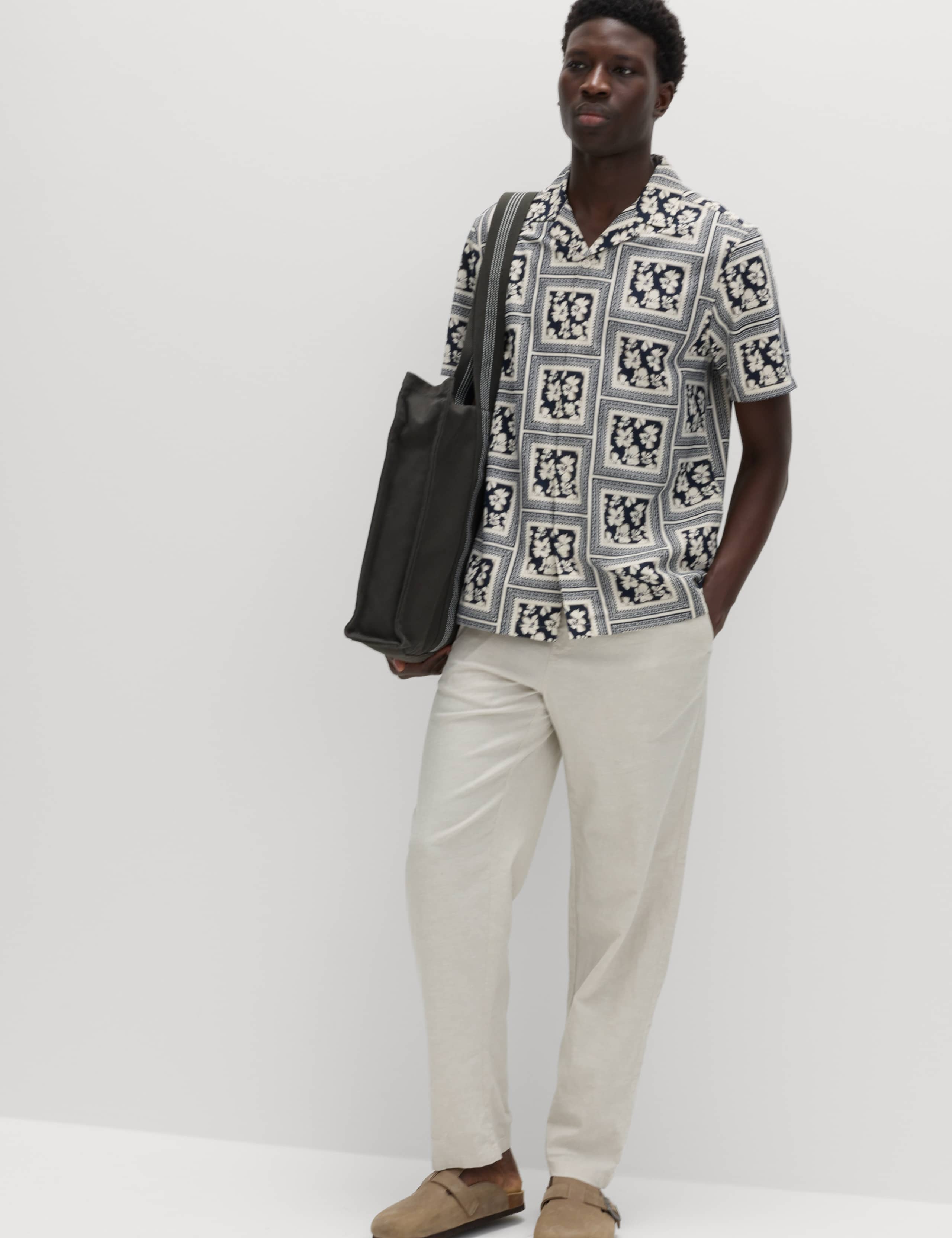 Pure Cotton Floral Short Sleeve Shirt 6 of 6