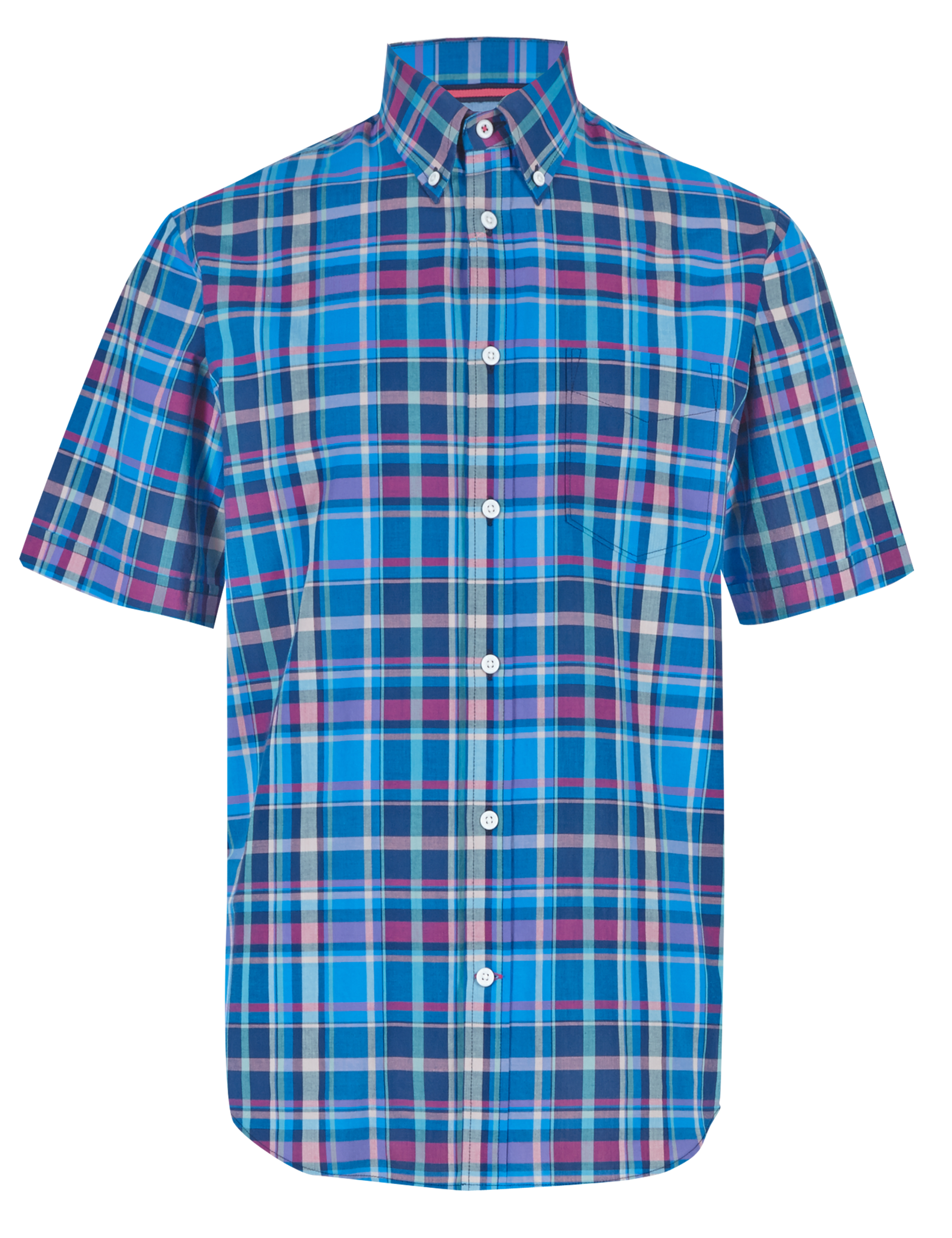 Pure Cotton Button-Down Collar Checked Shirt 2 of 4