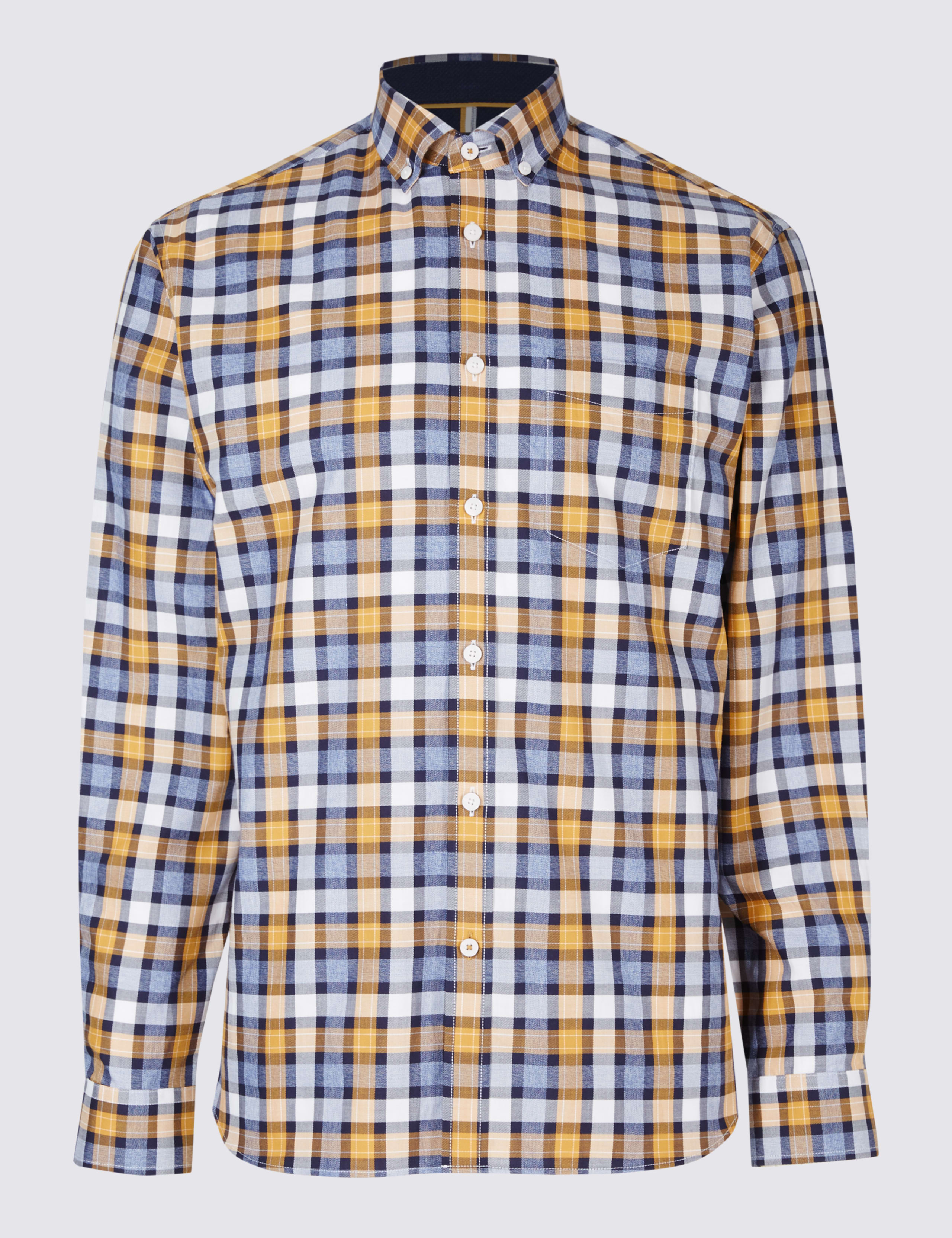 Luxury Pure Cotton Checked Shirt 2 of 5