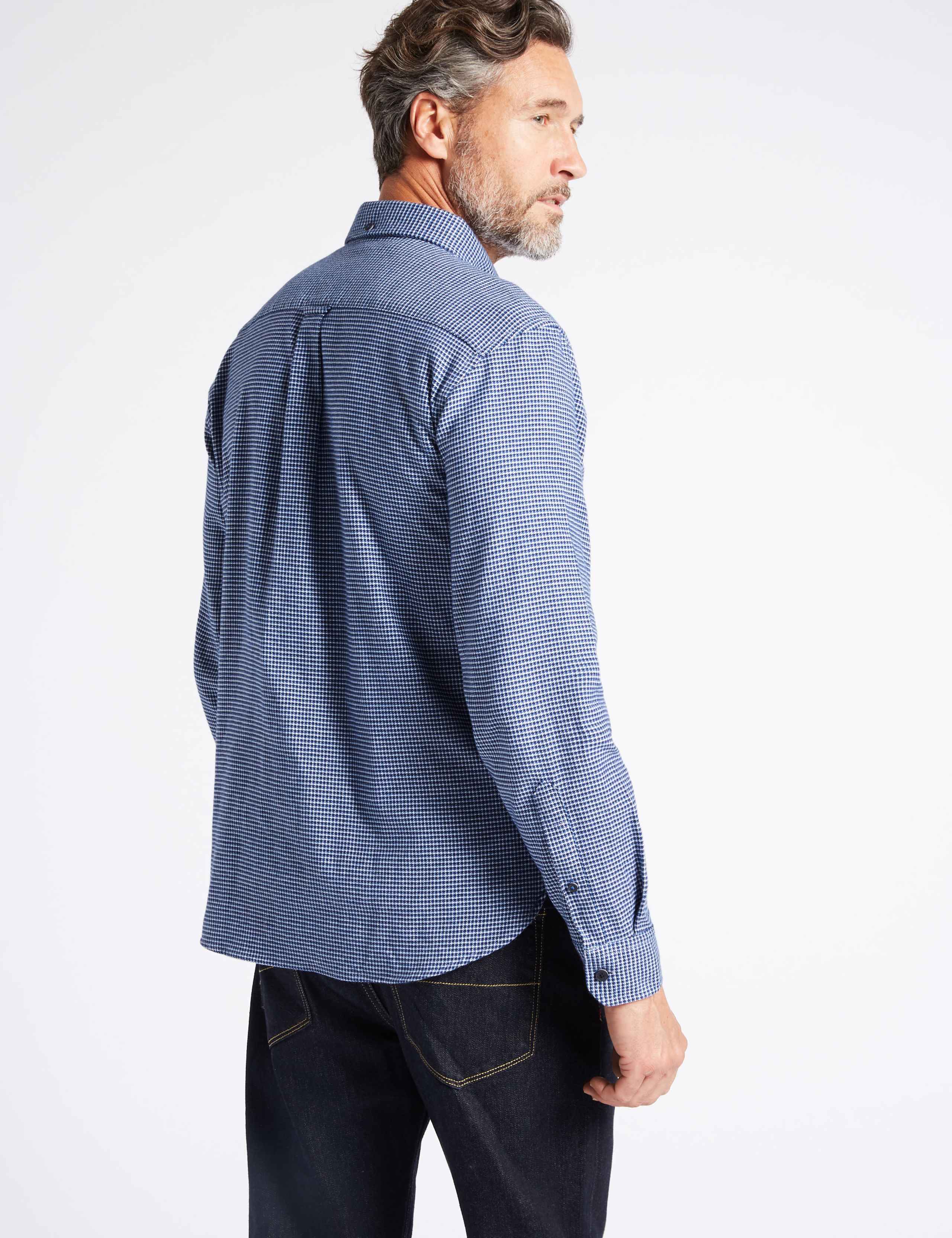 Luxury Brushed Cotton Checked Shirt 4 of 5