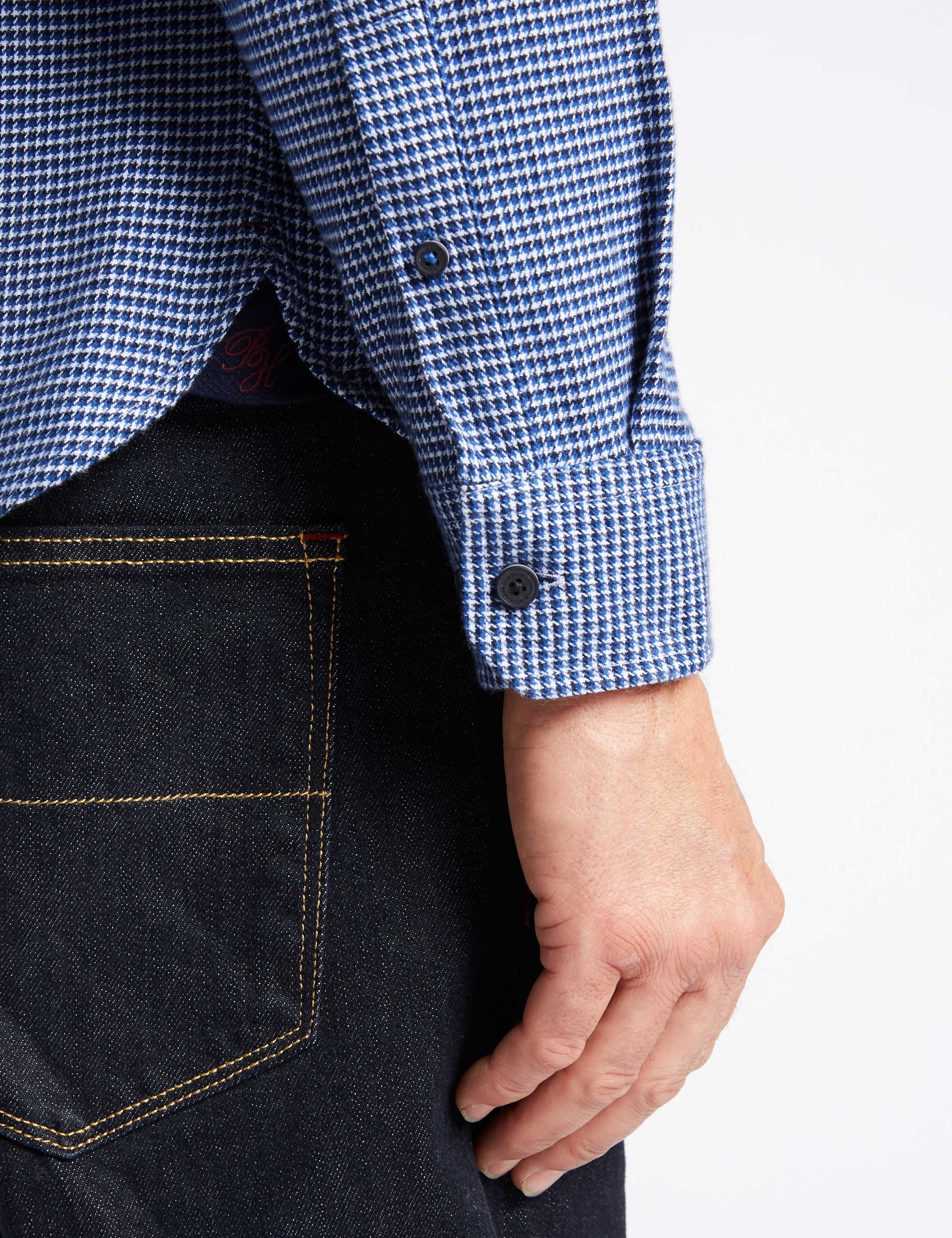 Luxury Brushed Cotton Checked Shirt 5 of 5