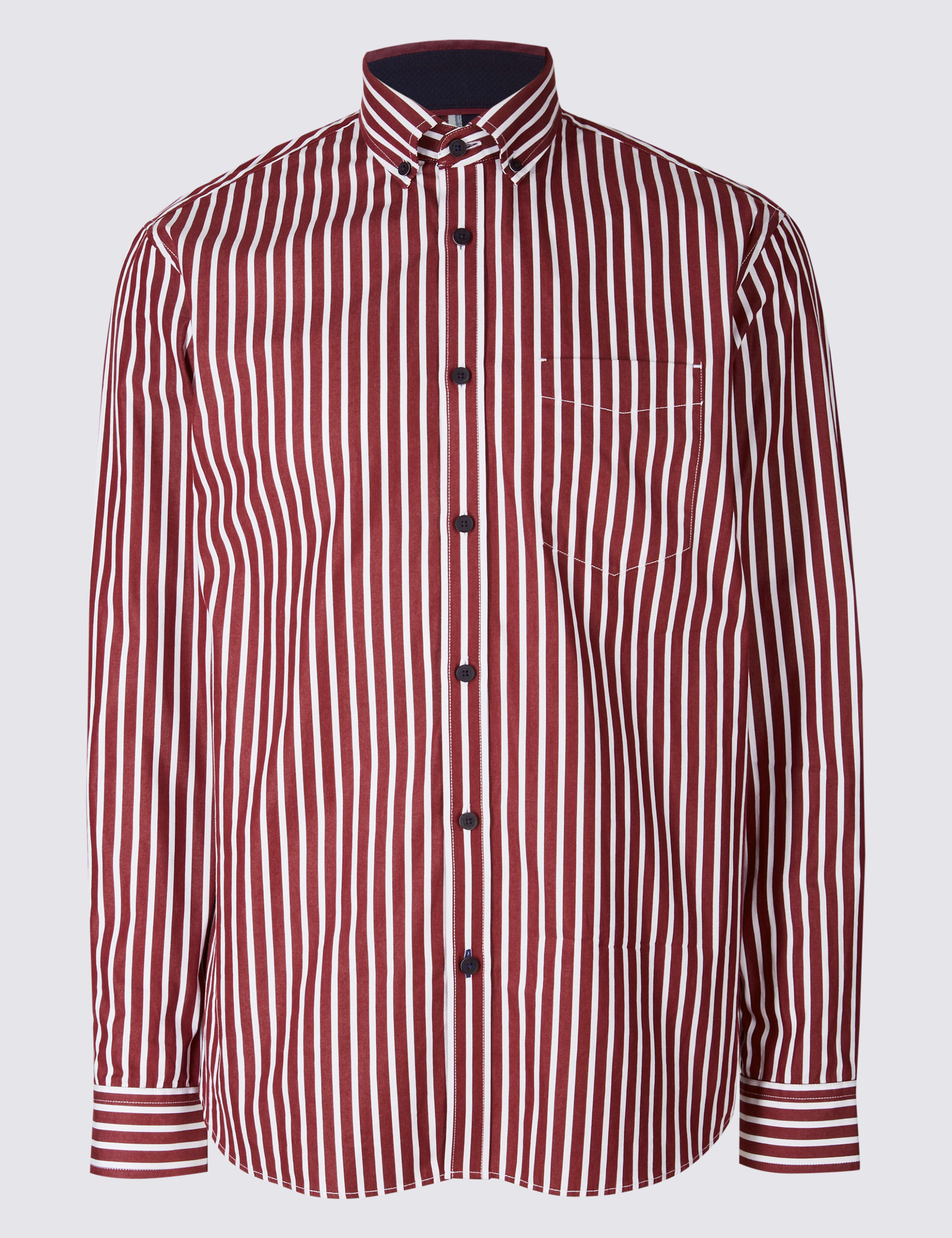 Luxury Pure Cotton Striped Shirt 2 of 5