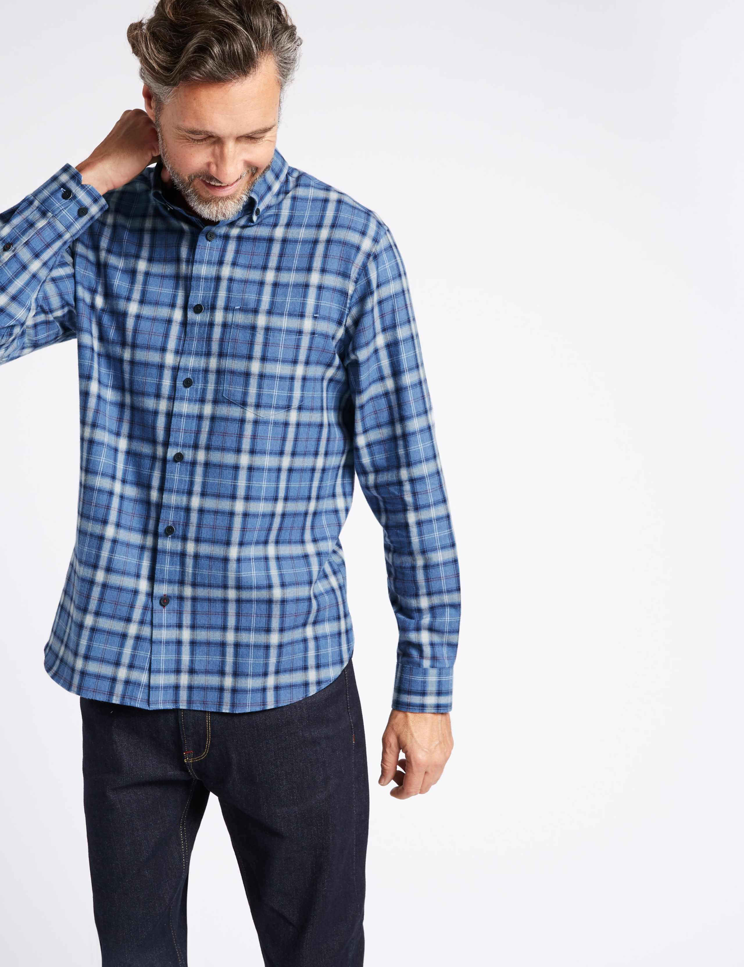 Luxury Brushed Checked Shirt 3 of 5