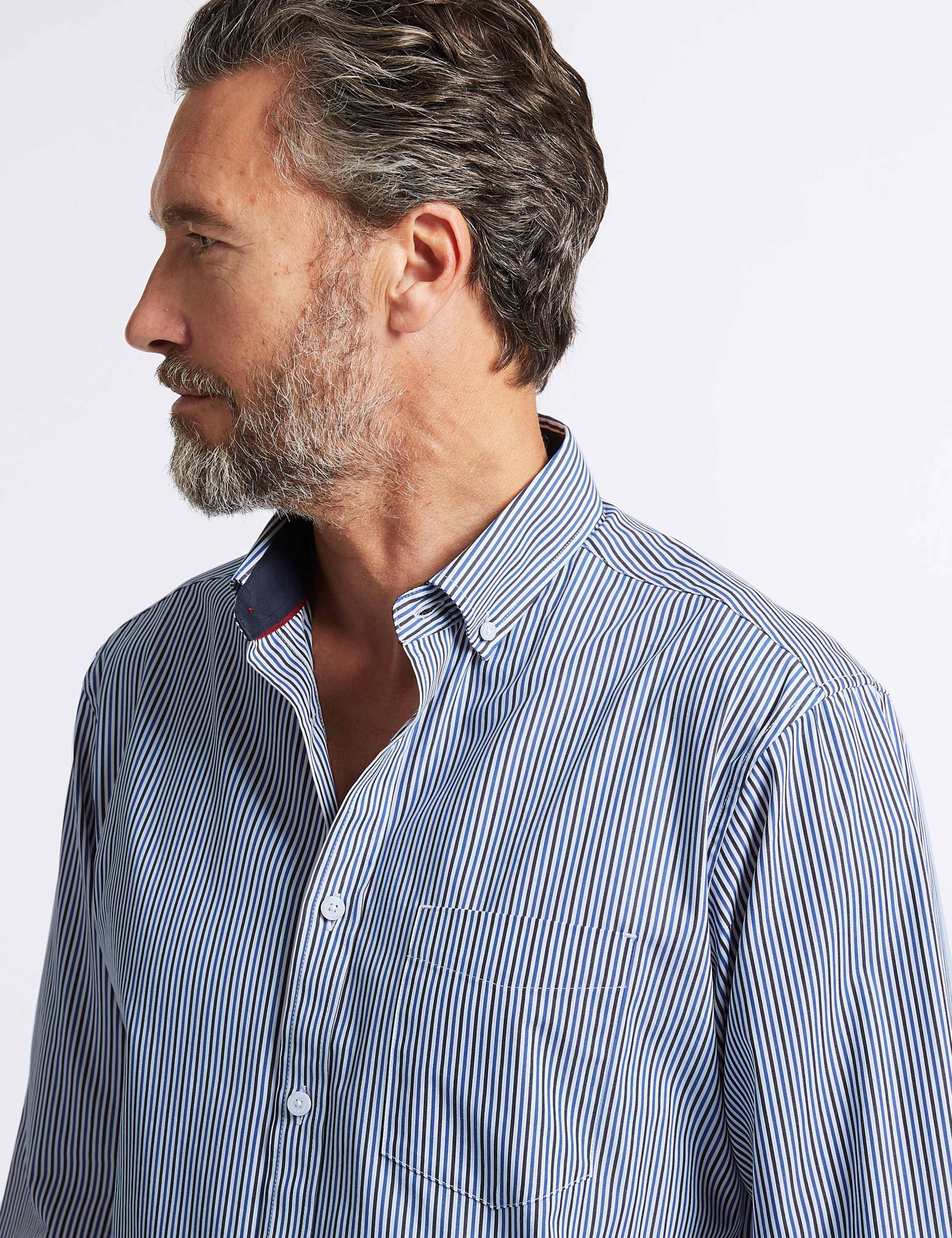 Pure Cotton Striped Shirt with Pocket 5 of 6