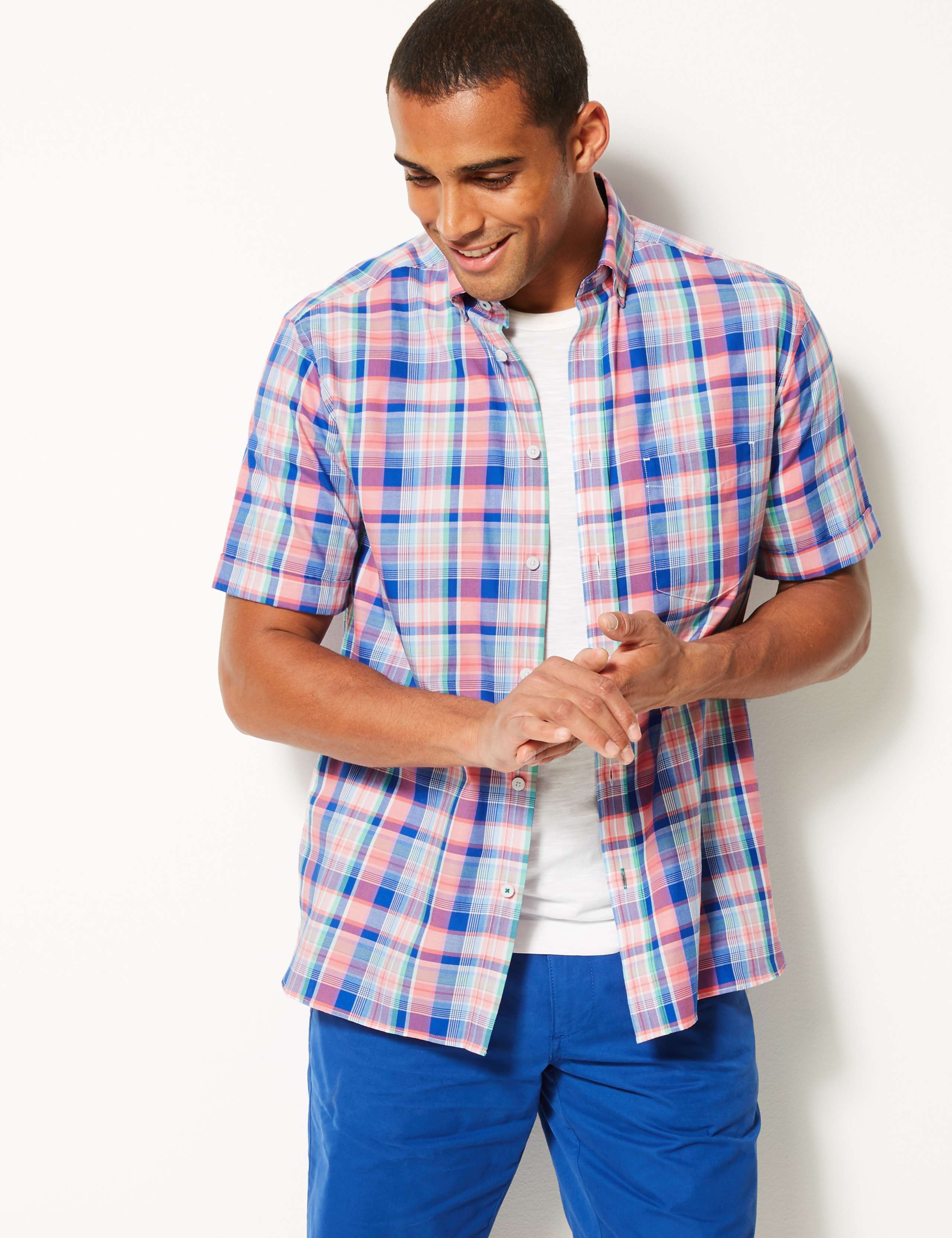 Pure Cotton Checked Shirt 1 of 4