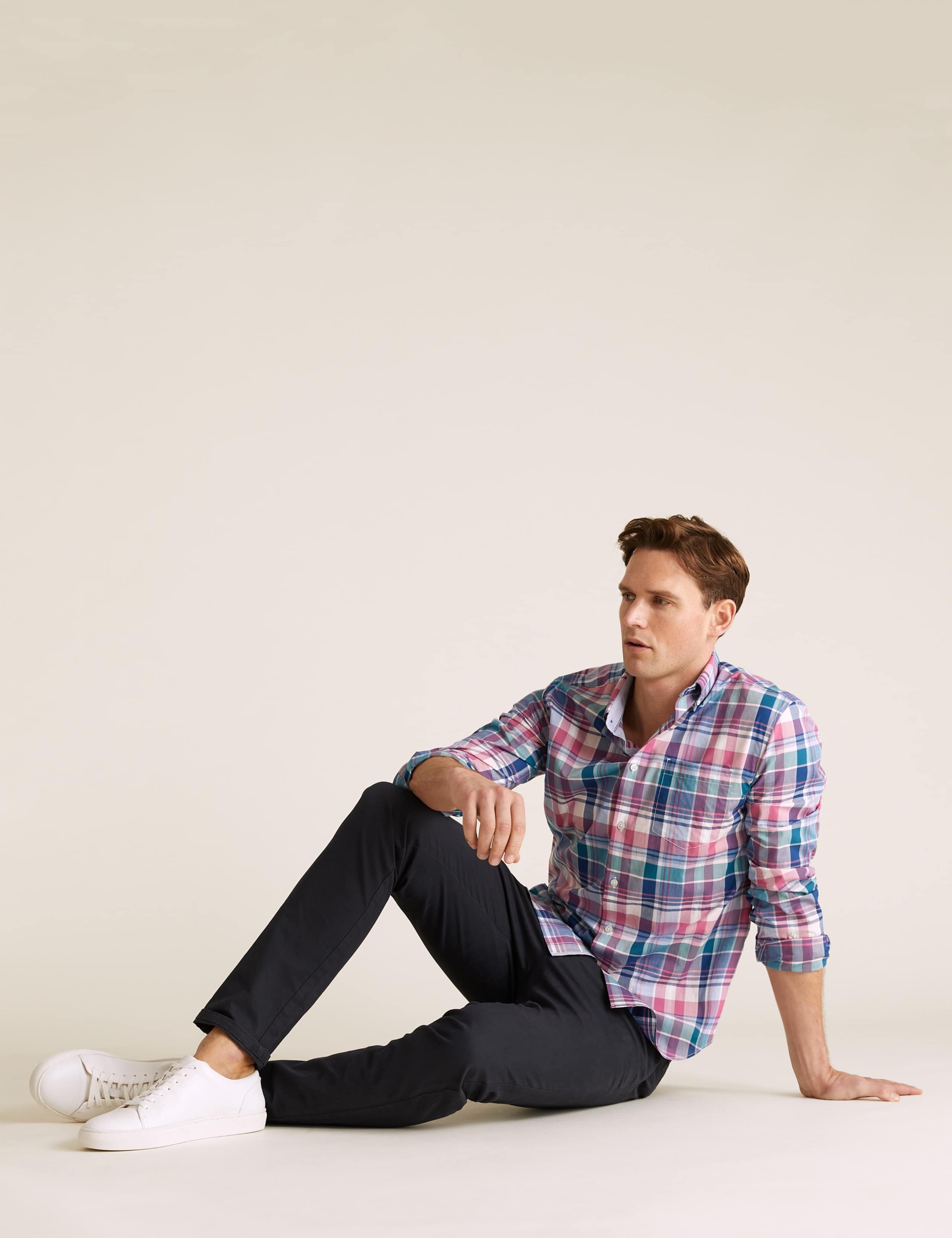 Pure Cotton Check Oxford Shirt 4 of 5