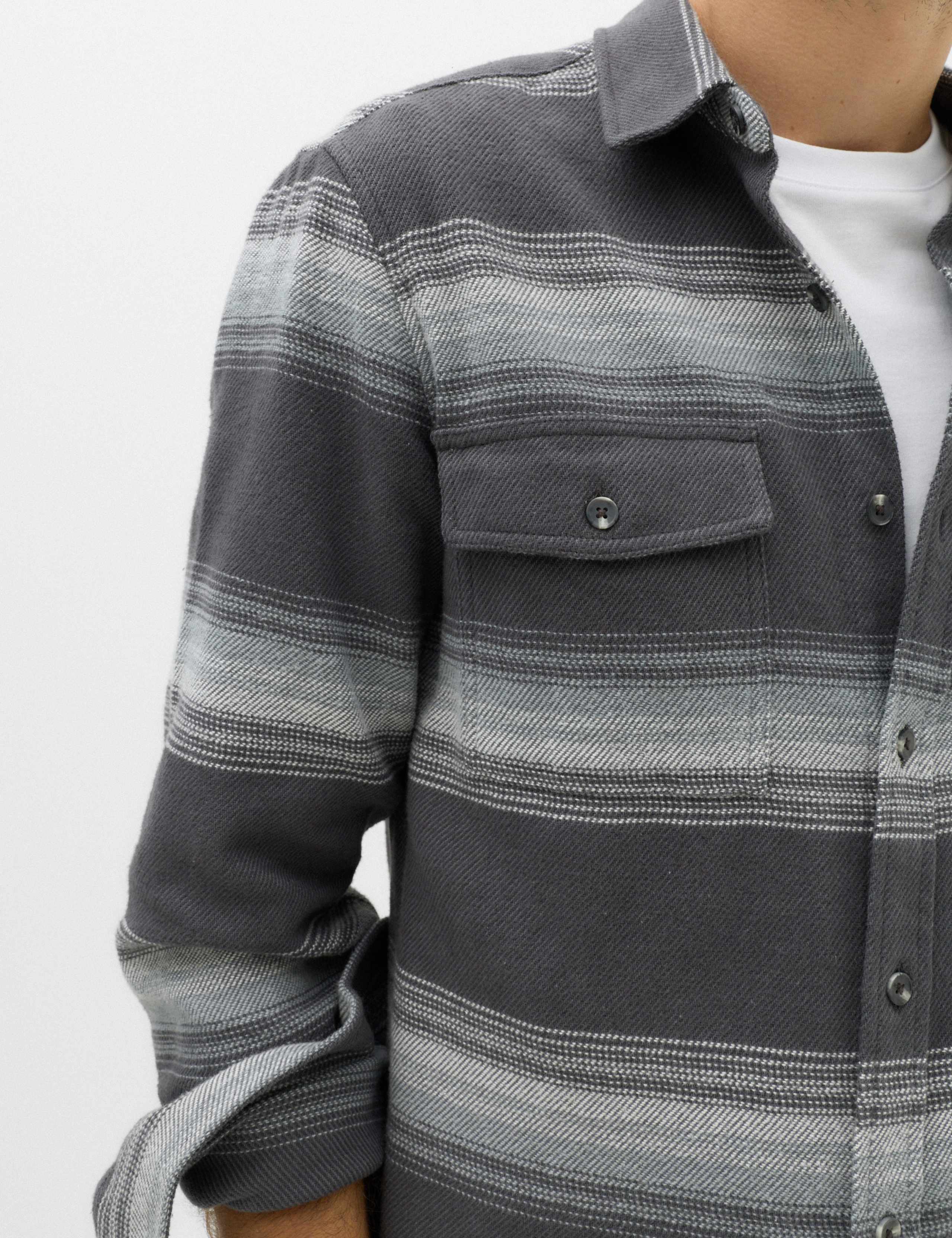 Regular Fit Pure Cotton Striped Flannel Shirt 3 of 7