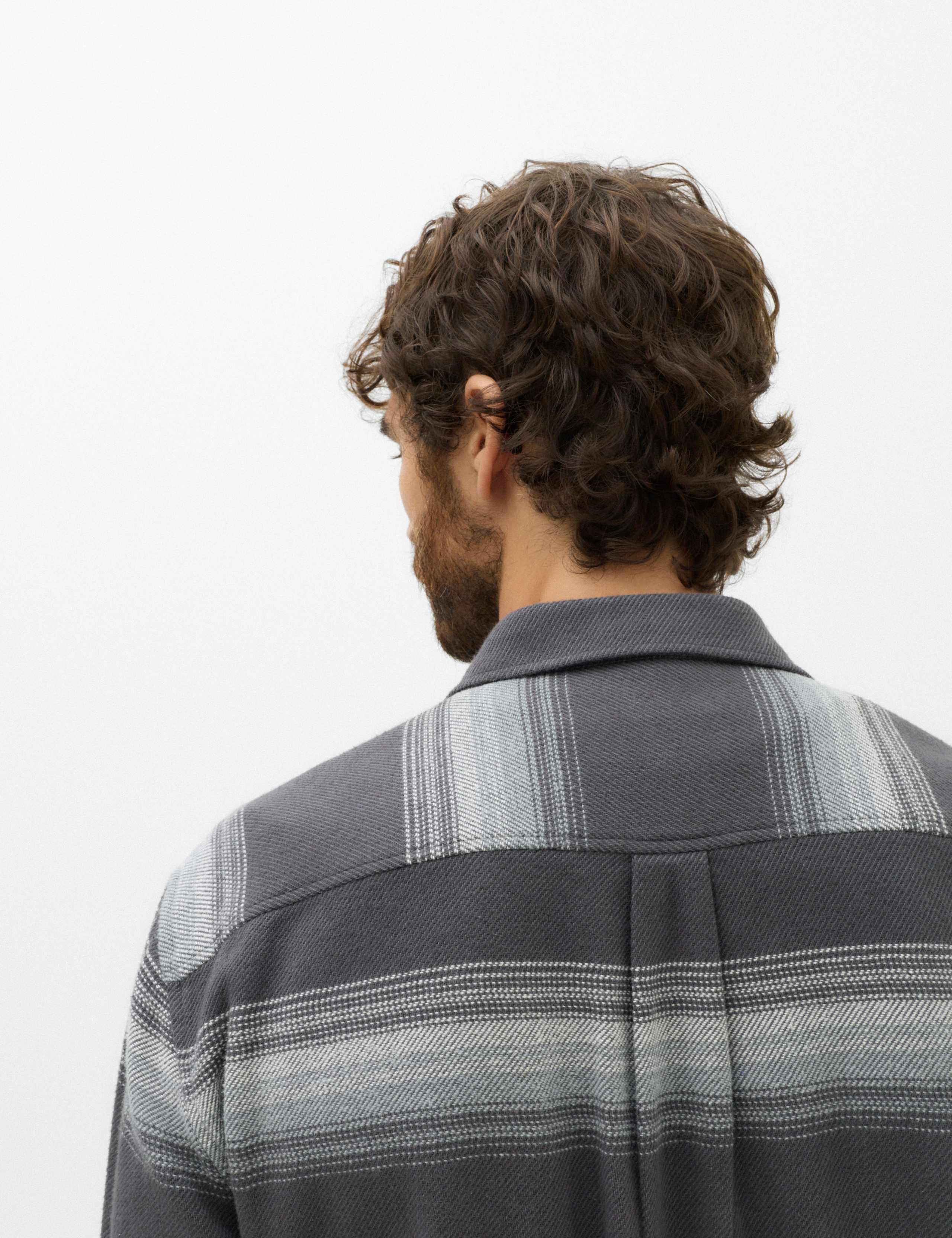 Regular Fit Pure Cotton Striped Flannel Shirt 4 of 7