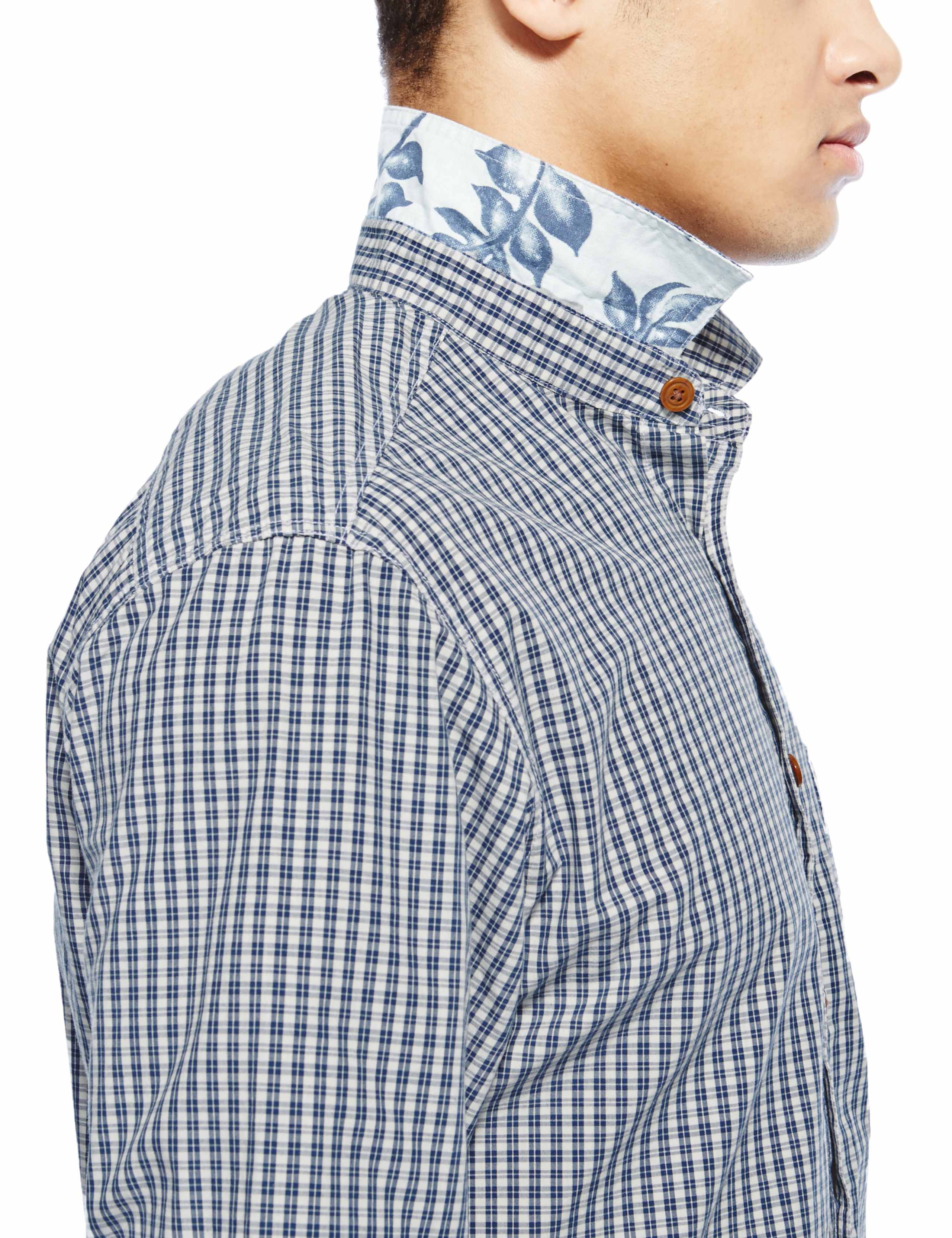 Pure Cotton Tailored Fit Shirt with Pocket 5 of 5
