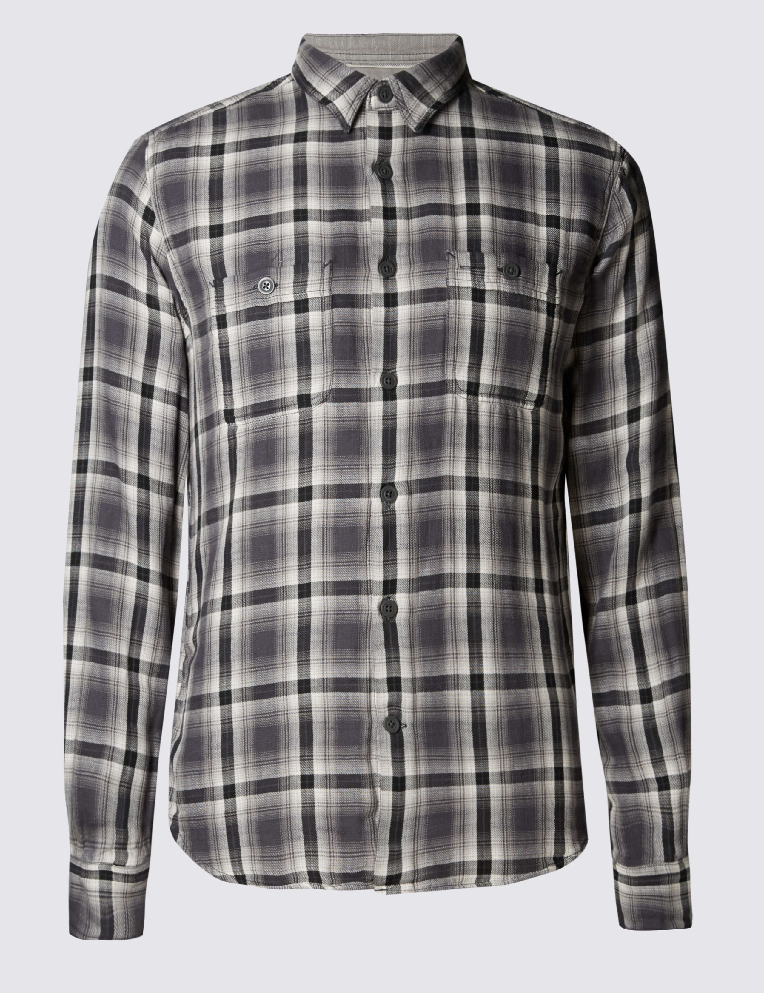 Pure Cotton Double Face Checked Shirt 2 of 5