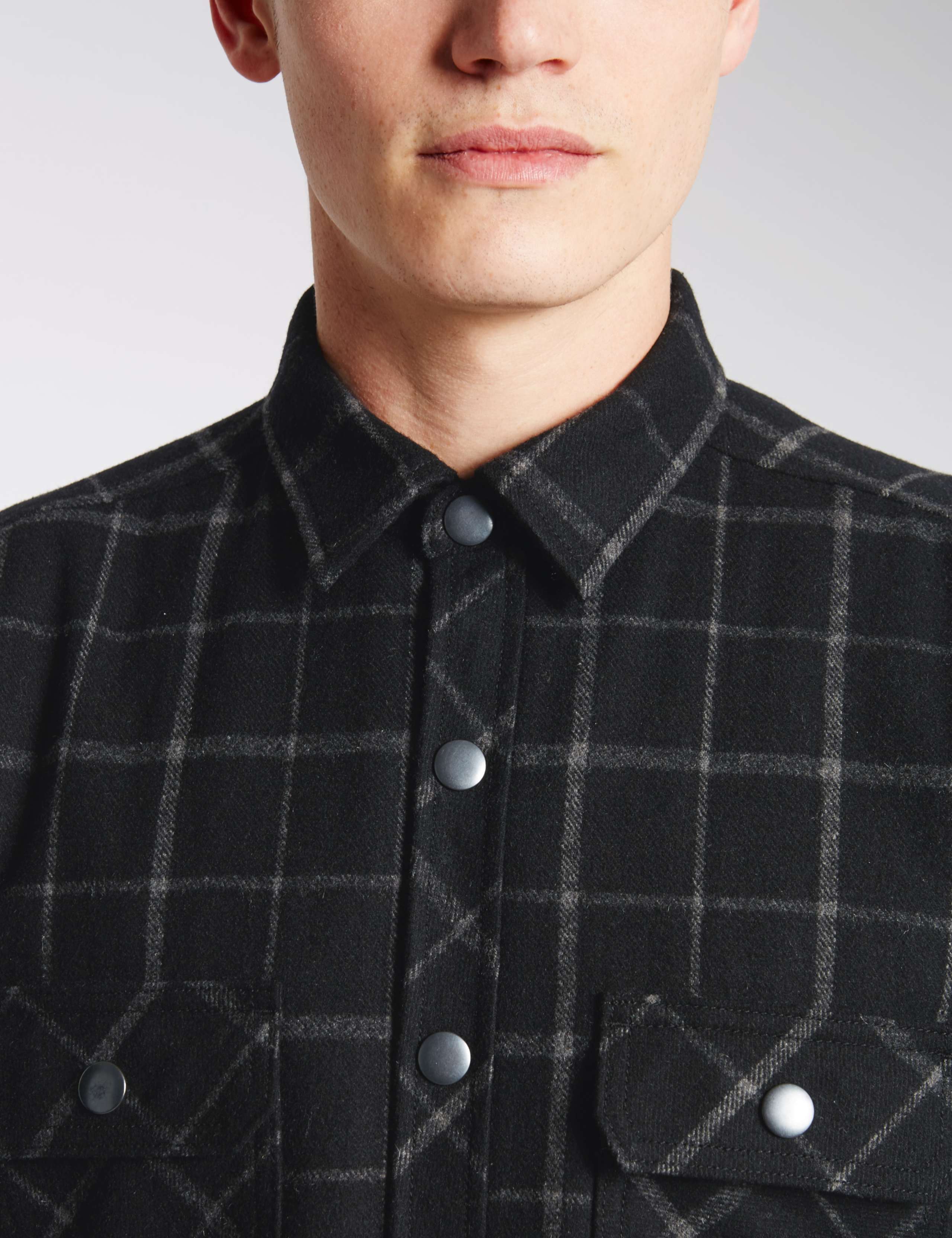 Checked Quilted Shirt with Wool 3 of 5
