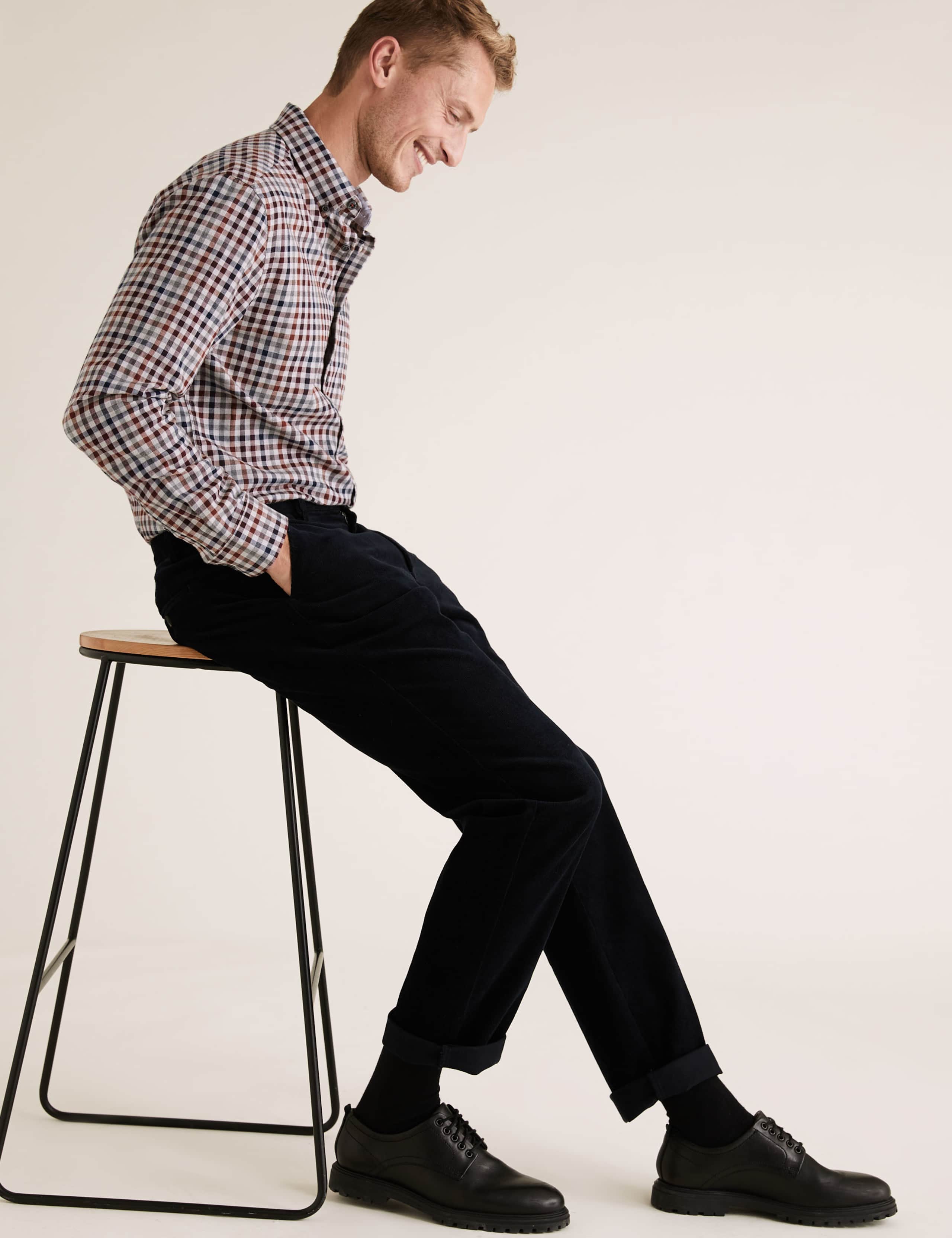 Brushed Cotton Gingham Check Shirt 3 of 5