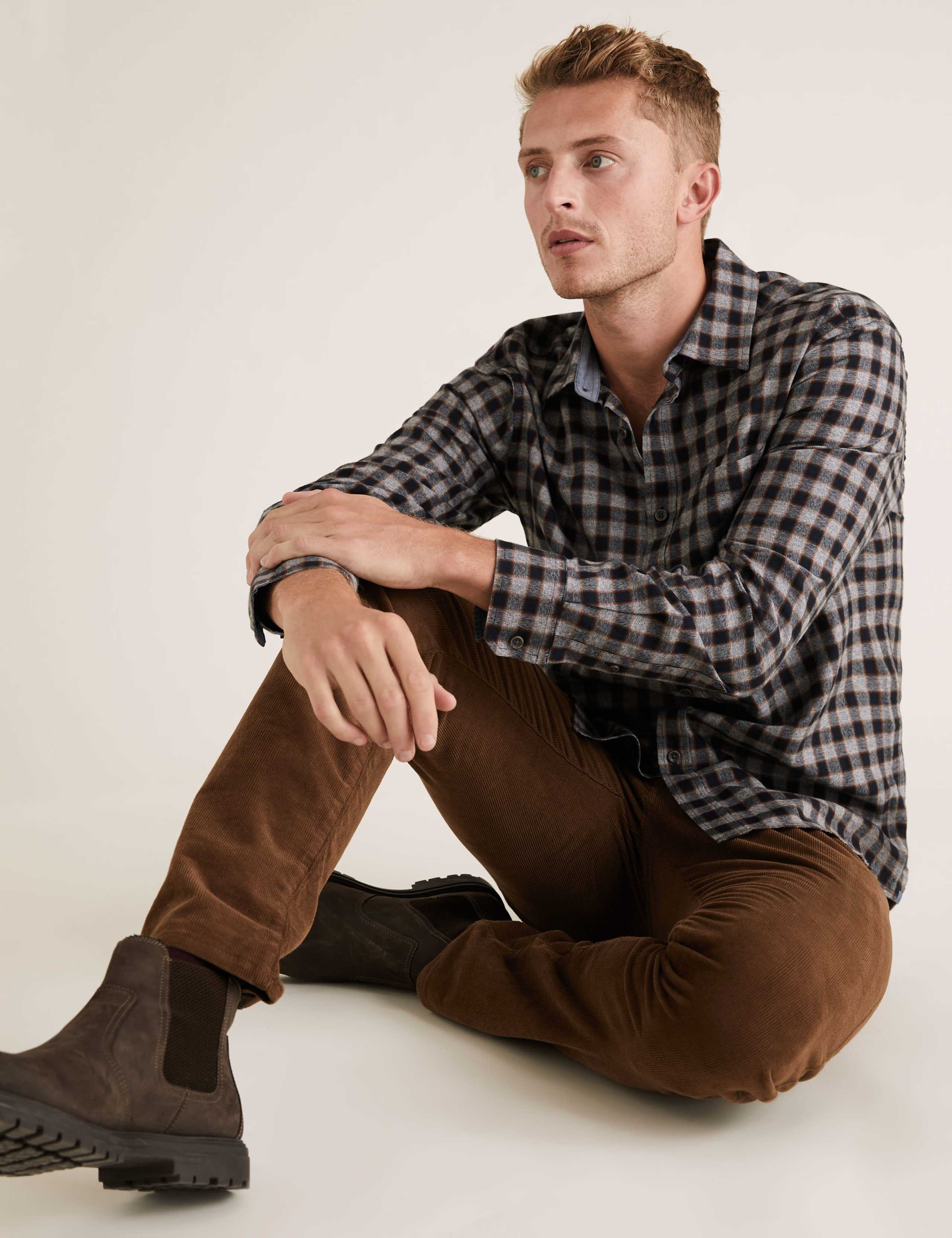 Brushed Cotton Checked Shirt 3 of 4