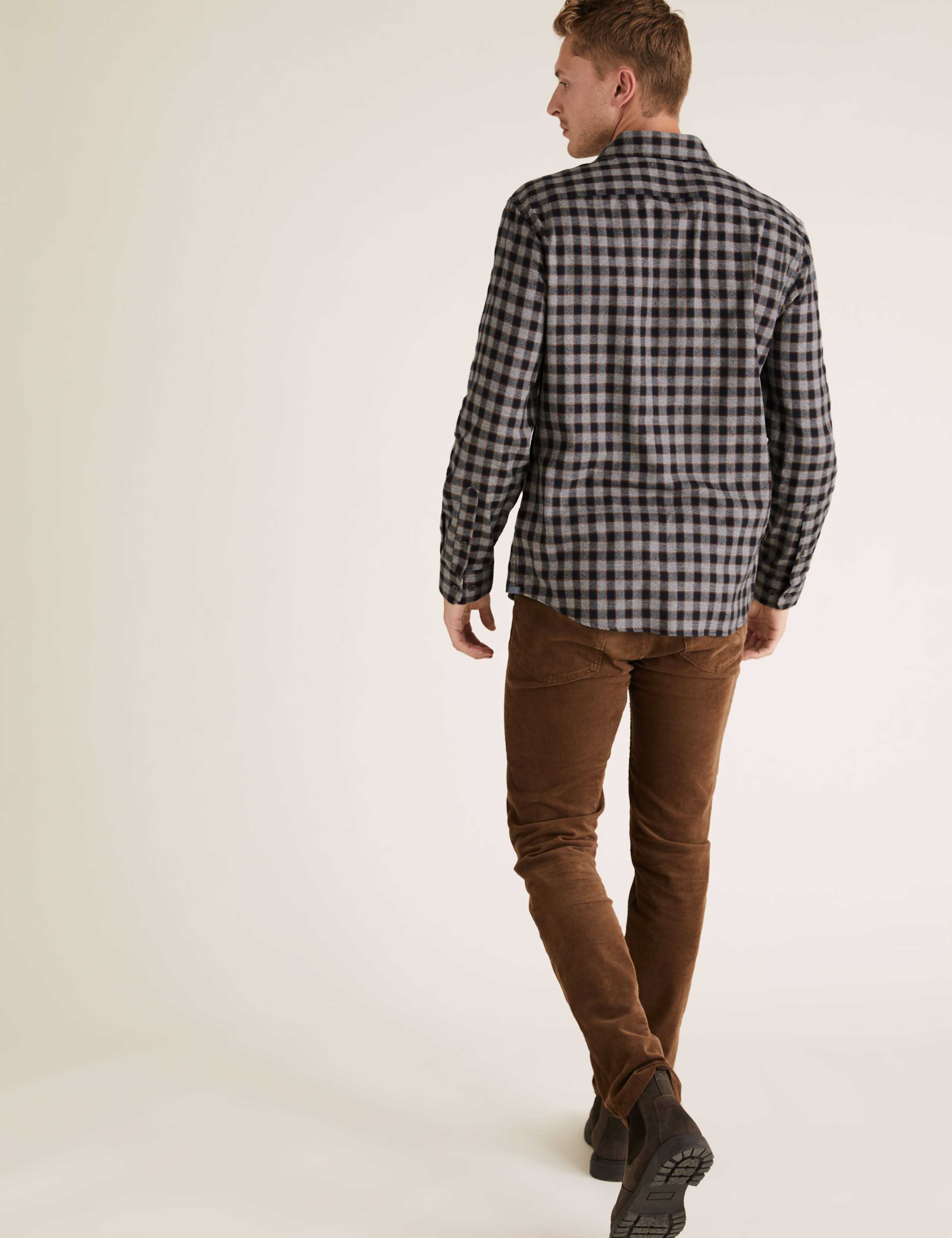 Brushed Cotton Checked Shirt 4 of 4