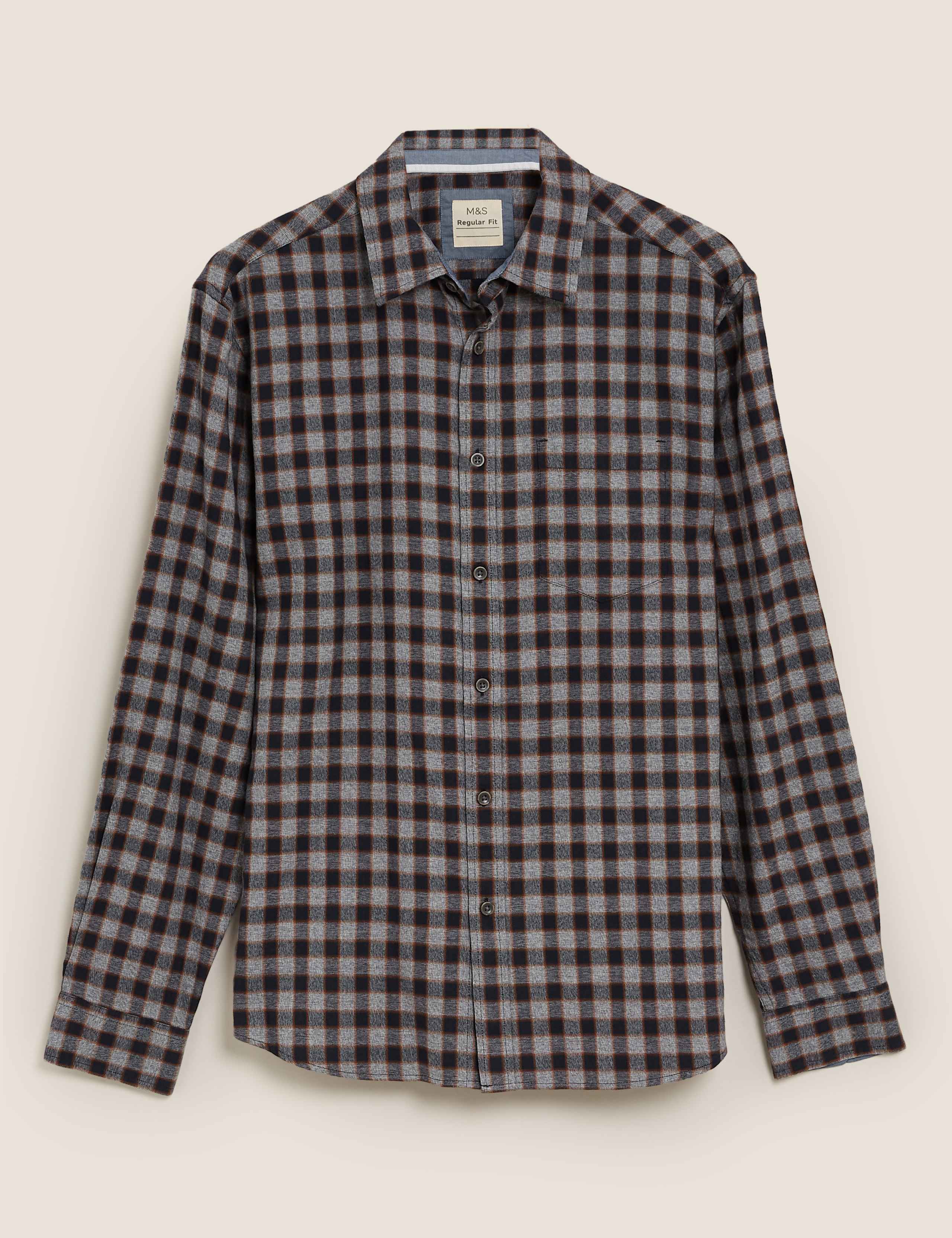Brushed Cotton Checked Shirt 2 of 4