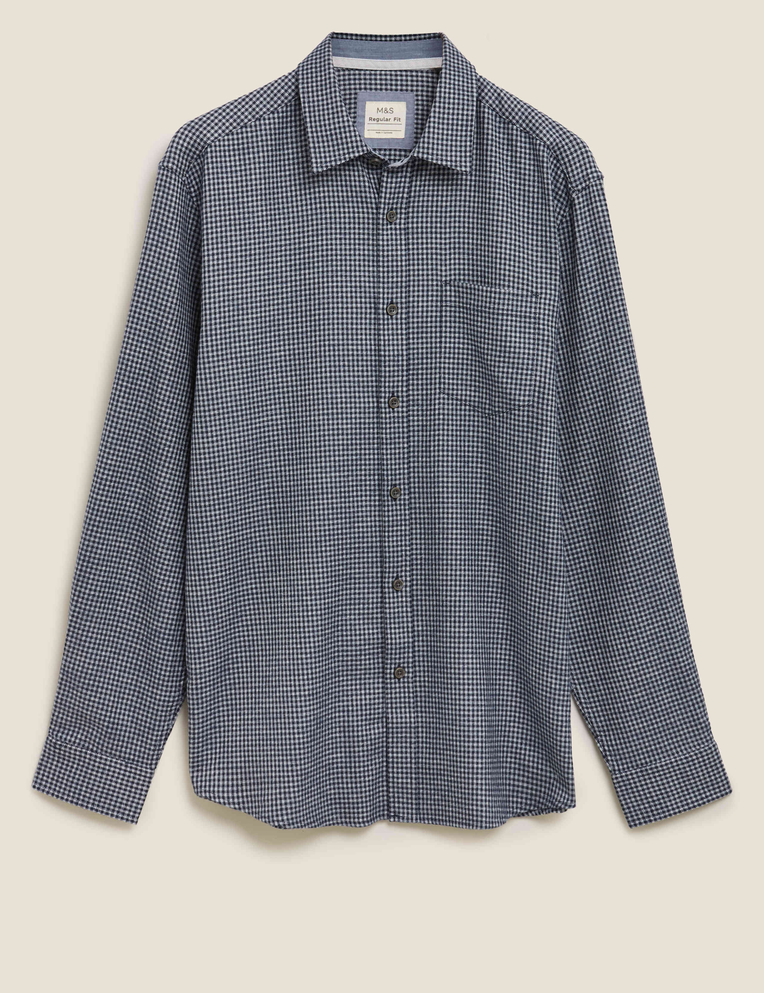 Brushed Cotton Gingham Checked Shirt 2 of 5