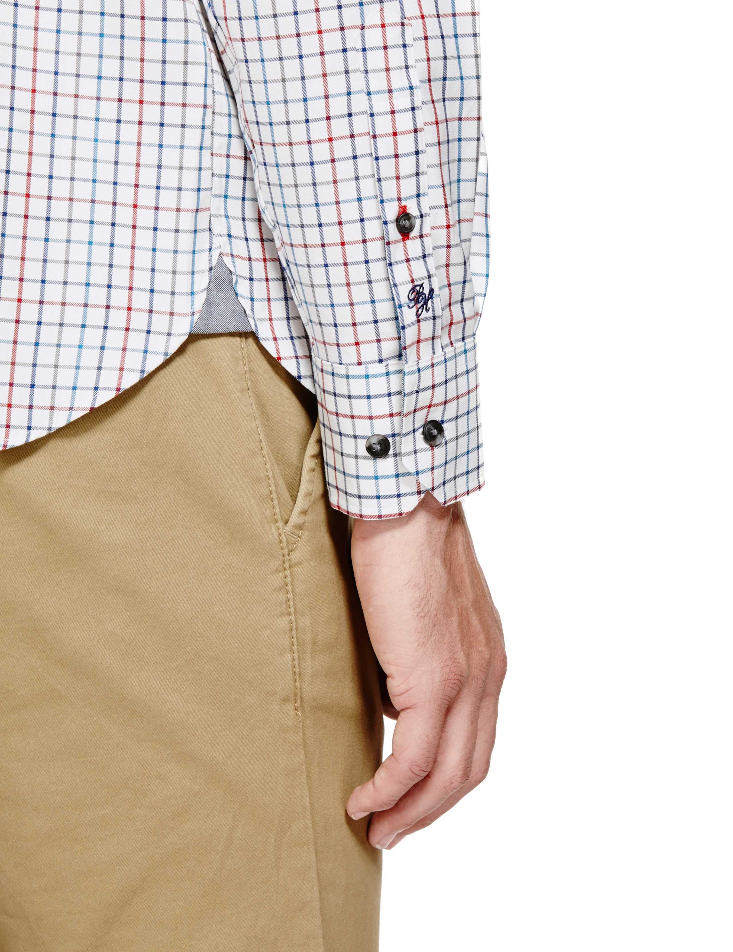 Luxury Pure Cotton Checked Shirt 4 of 6