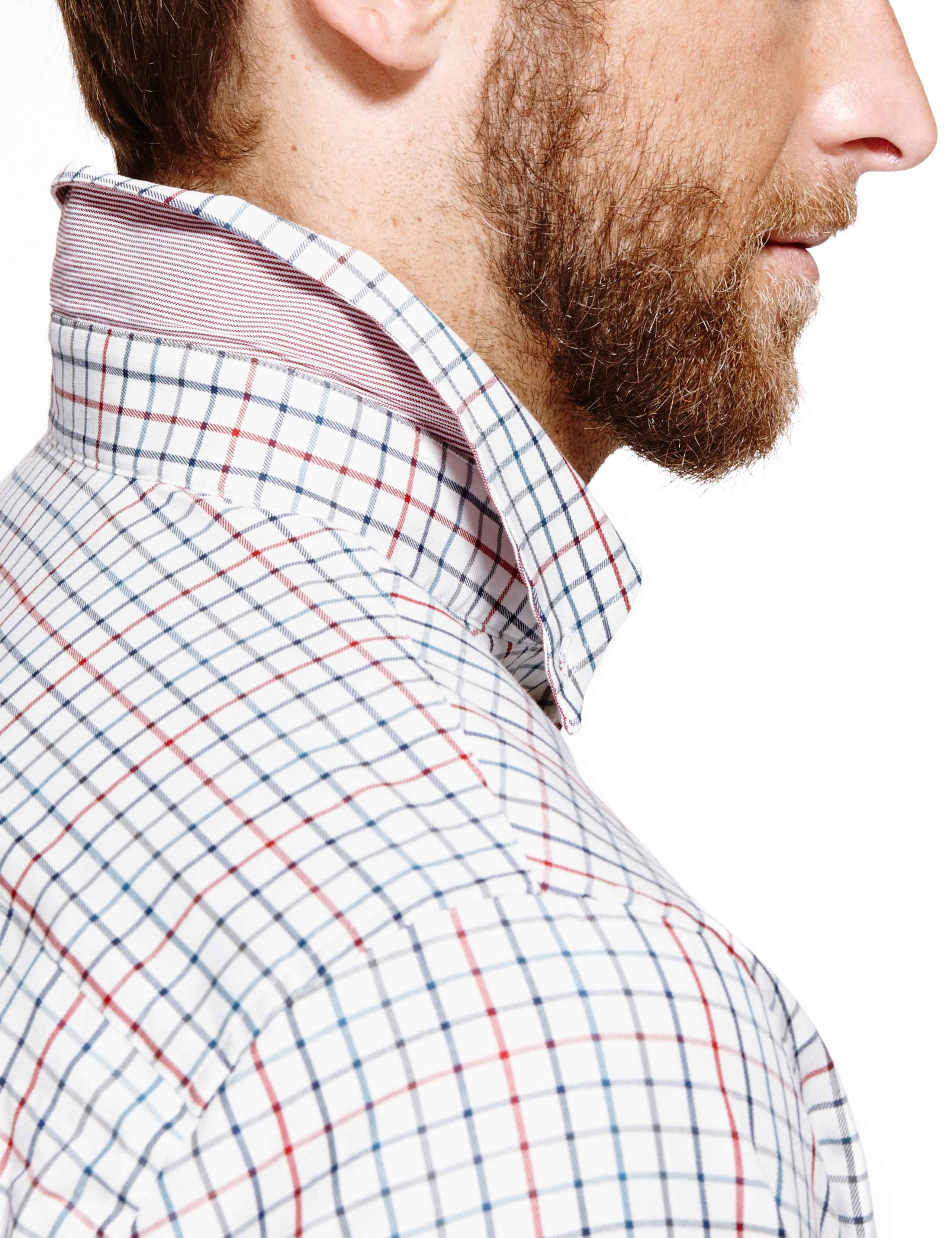 Luxury Pure Cotton Checked Shirt 6 of 6