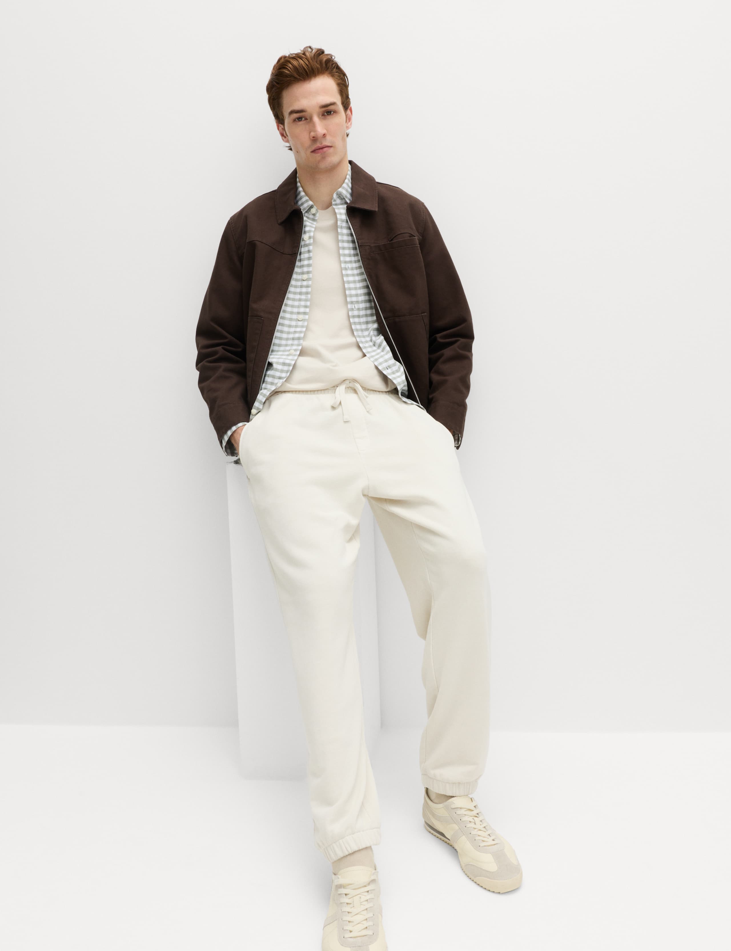 Garment Dyed Pure Cotton Joggers 3 of 7