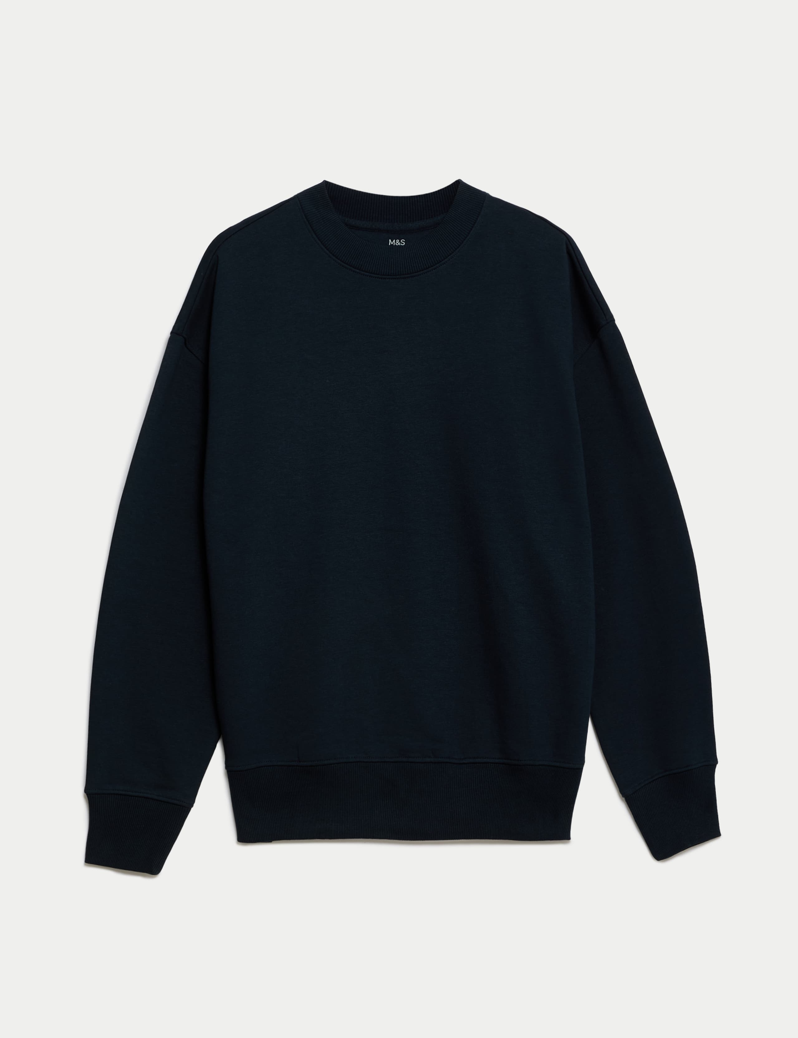 Oversized Cotton Rich Crew Neck Sweatshirt 2 of 5