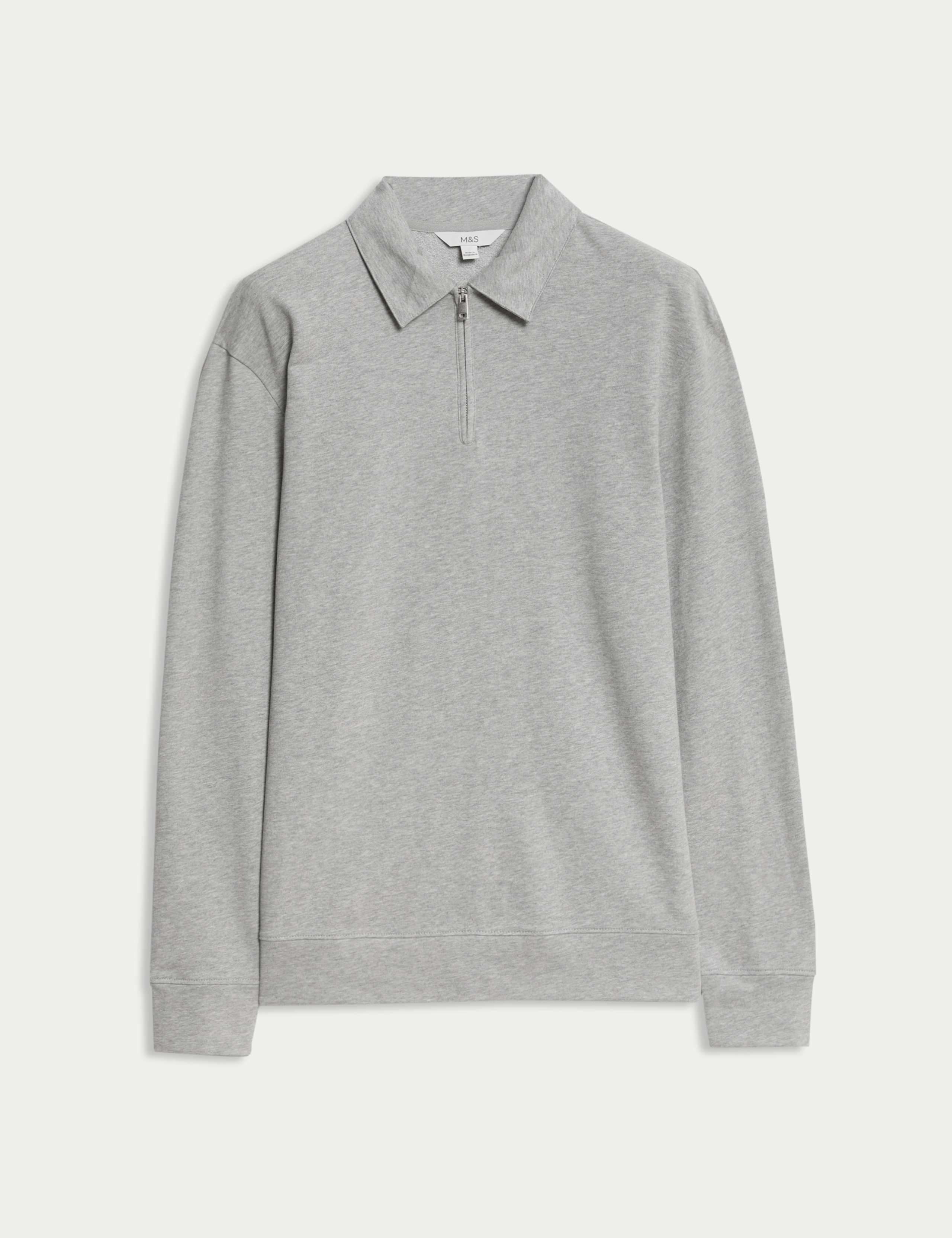 Cotton Rich Half Zip Polo Shirt 2 of 6