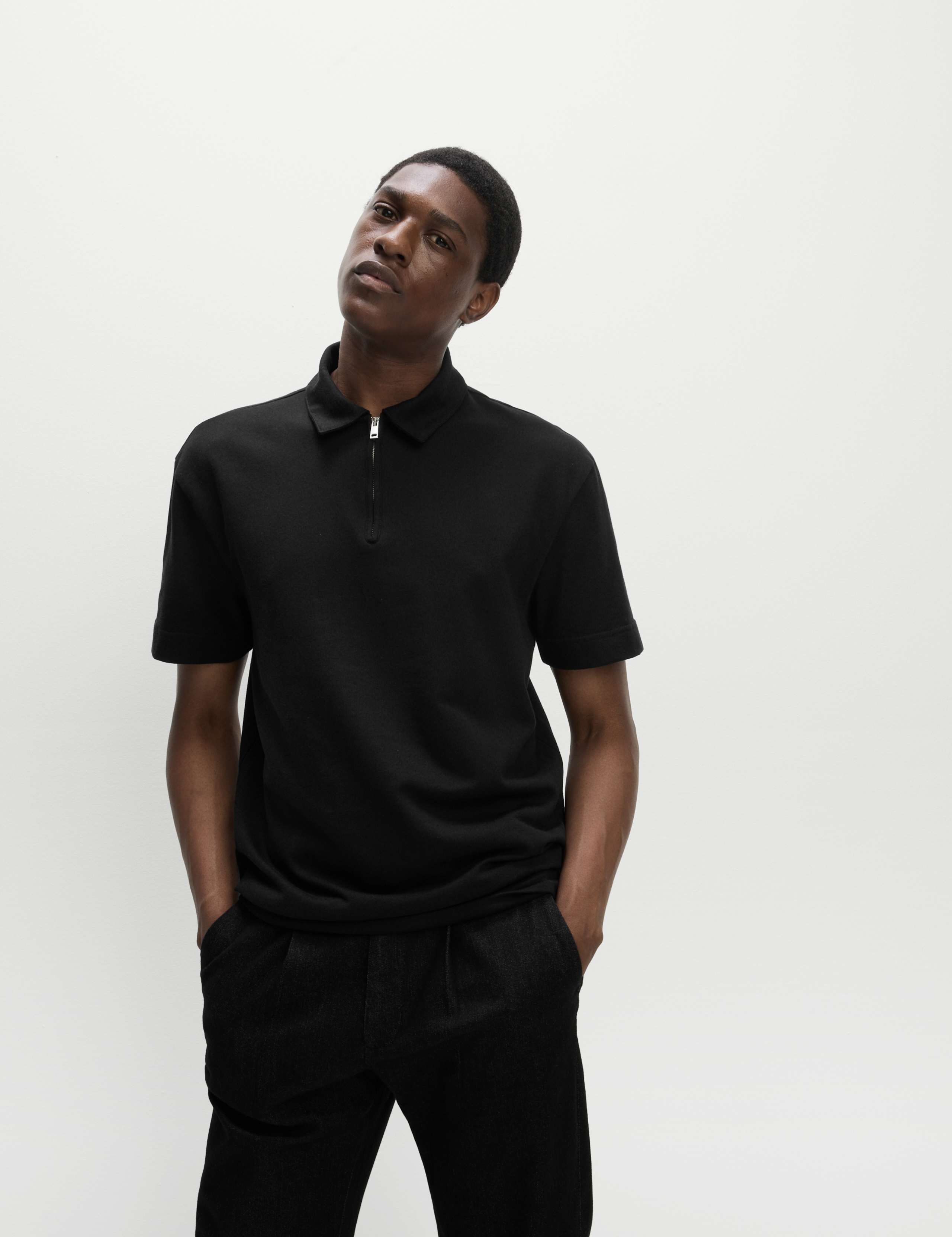 Oversized Fit Cotton Rich Textured Polo Shirt 3 of 6